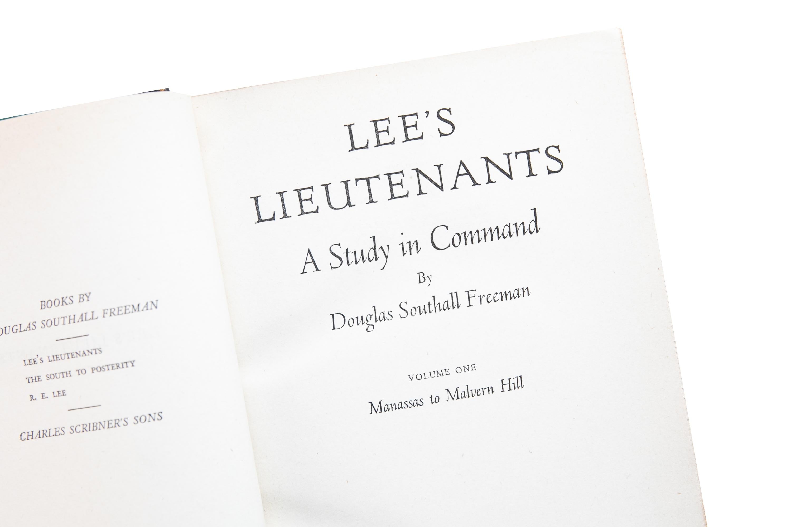 7 Volumes. Douglas Southall Freeman, Lee's Lieutenants & R.E. Lee: A Biography. In Good Condition In New York, NY