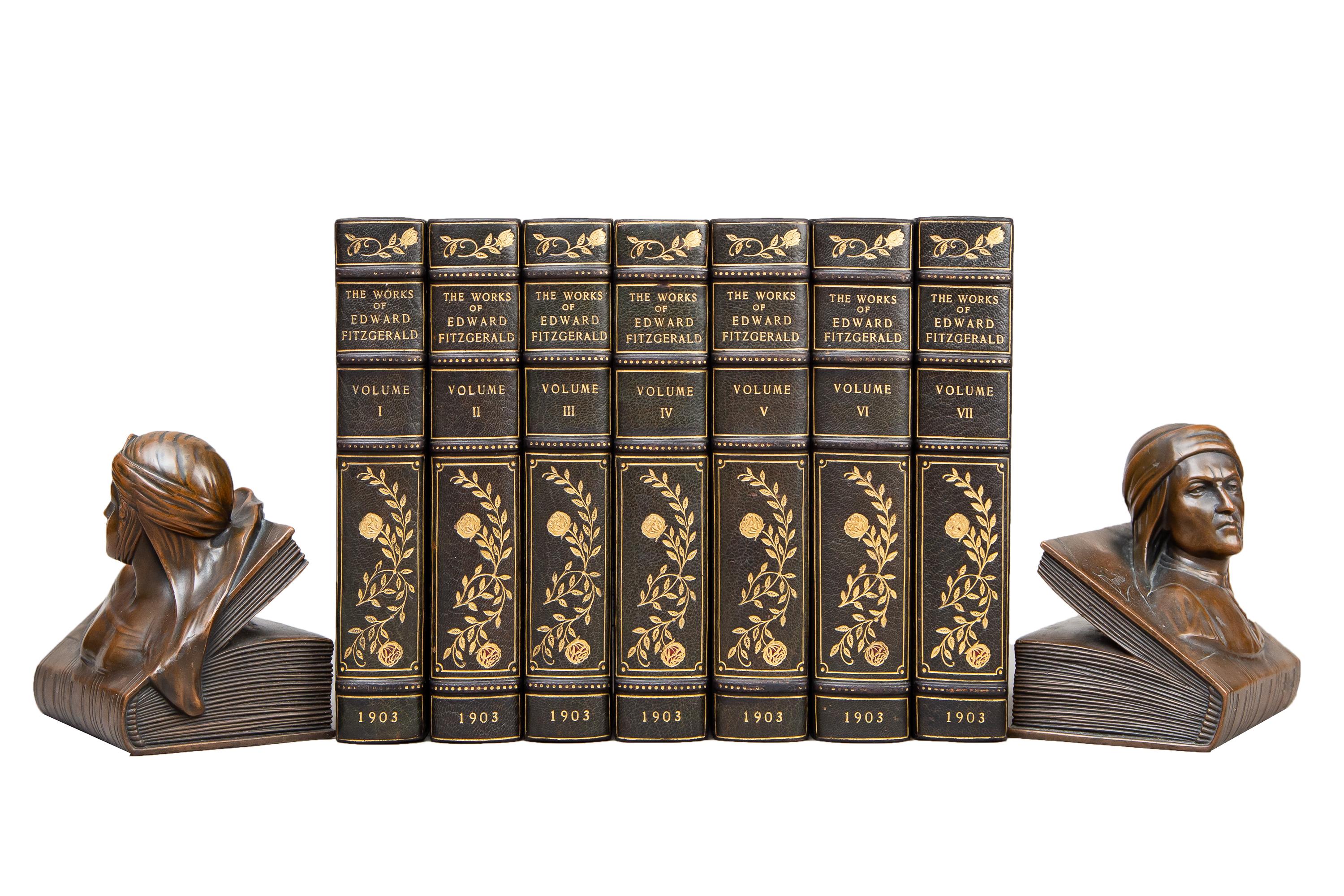 Early 20th Century 7 Volumes, Edward Fitzgerald, The Works of Edward Fitzgerald For Sale
