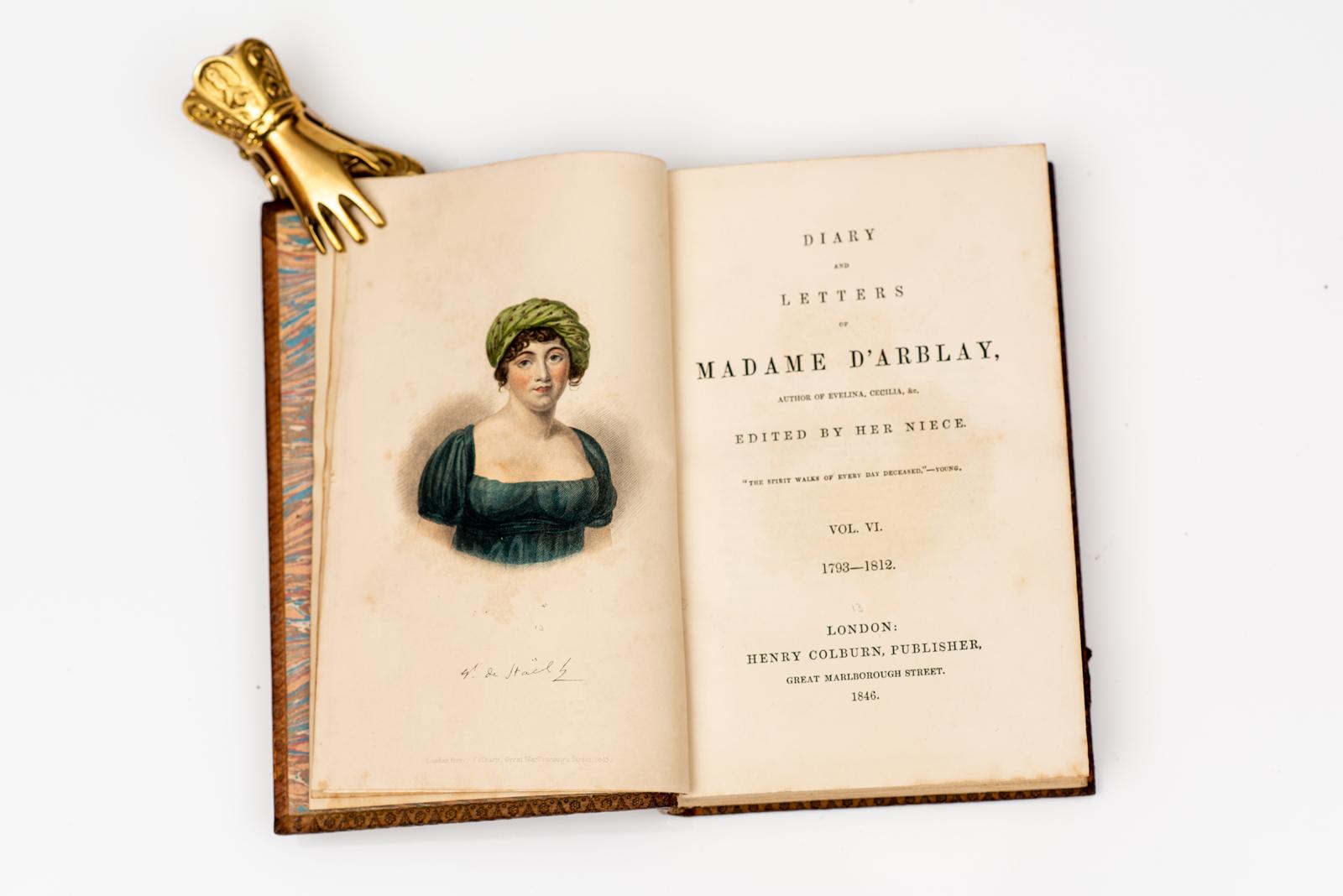 7 volúmenes. Madame D'Arblay. Diario y cartas en Bueno estado para la venta en New York, NY
