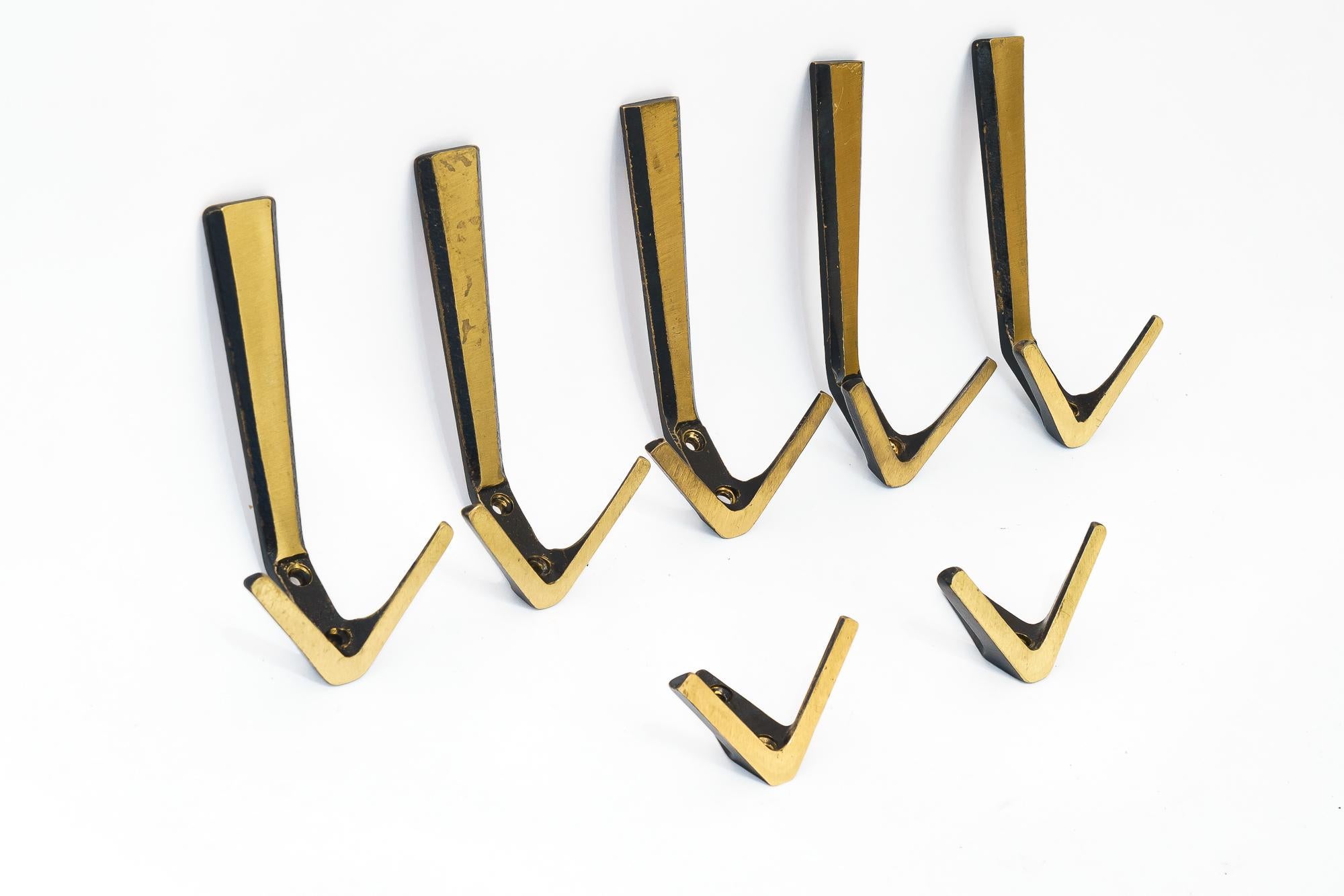 Mid-Century Modern 7 Wall Hooks by Herta Baller, around 1950s For Sale
