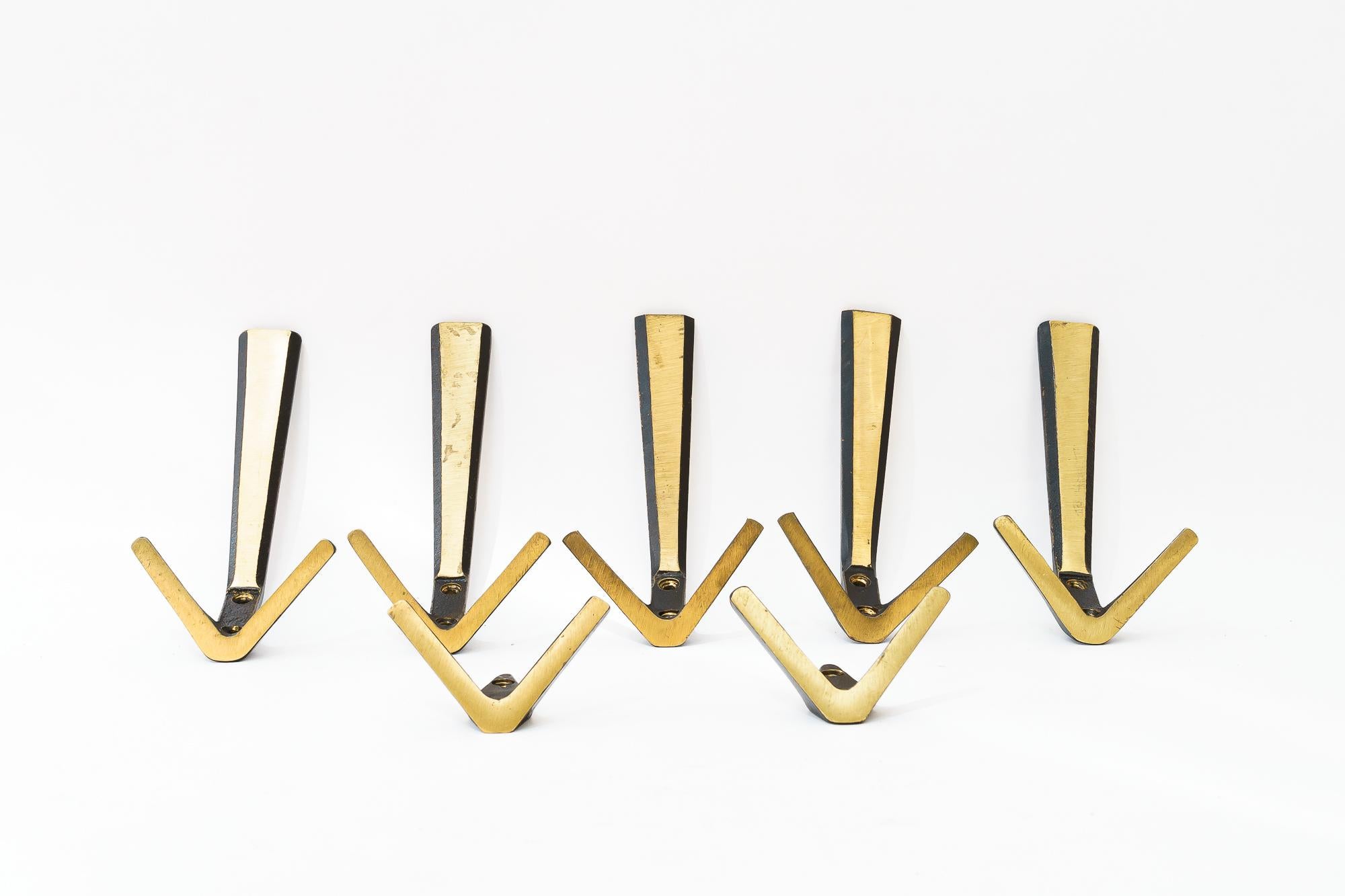 Austrian 7 Wall Hooks by Herta Baller, around 1950s For Sale