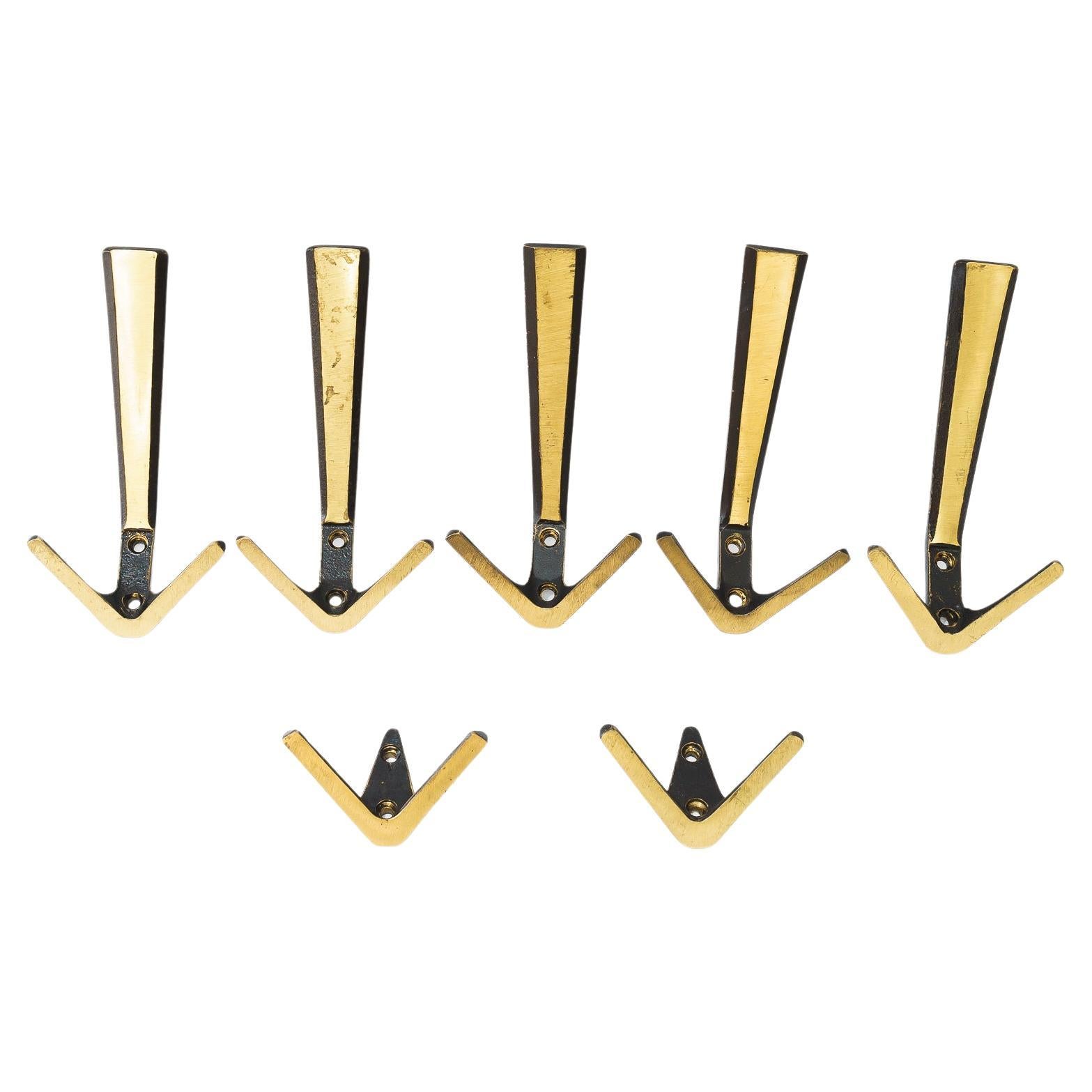 7 Wall Hooks by Herta Baller, around 1950s