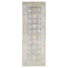 7 x 20 Oversized Modern Wool Rug Turkish Oushak In Light Gray