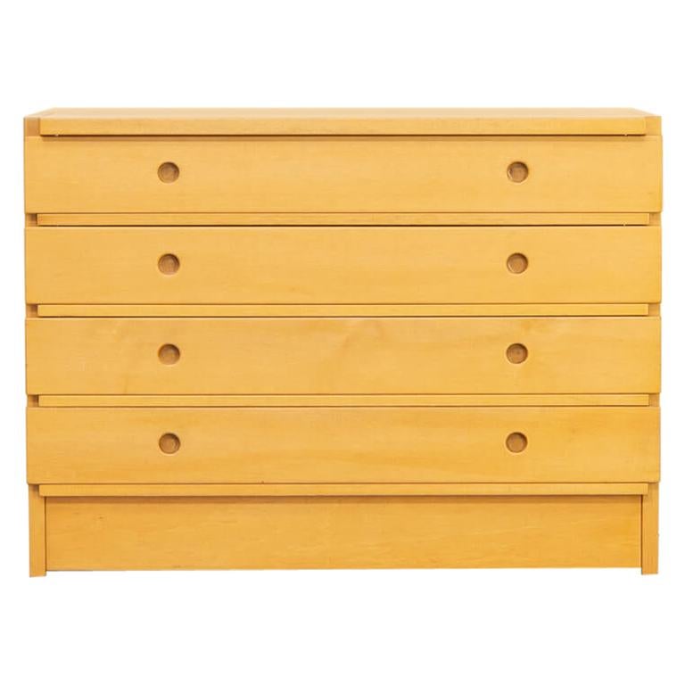 70 Beech Wood 4 Drawer Cabinet for Ibisco For Sale