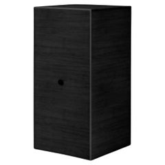 70 Black Ash Frame Box with 2 Shelves / Door by Lassen