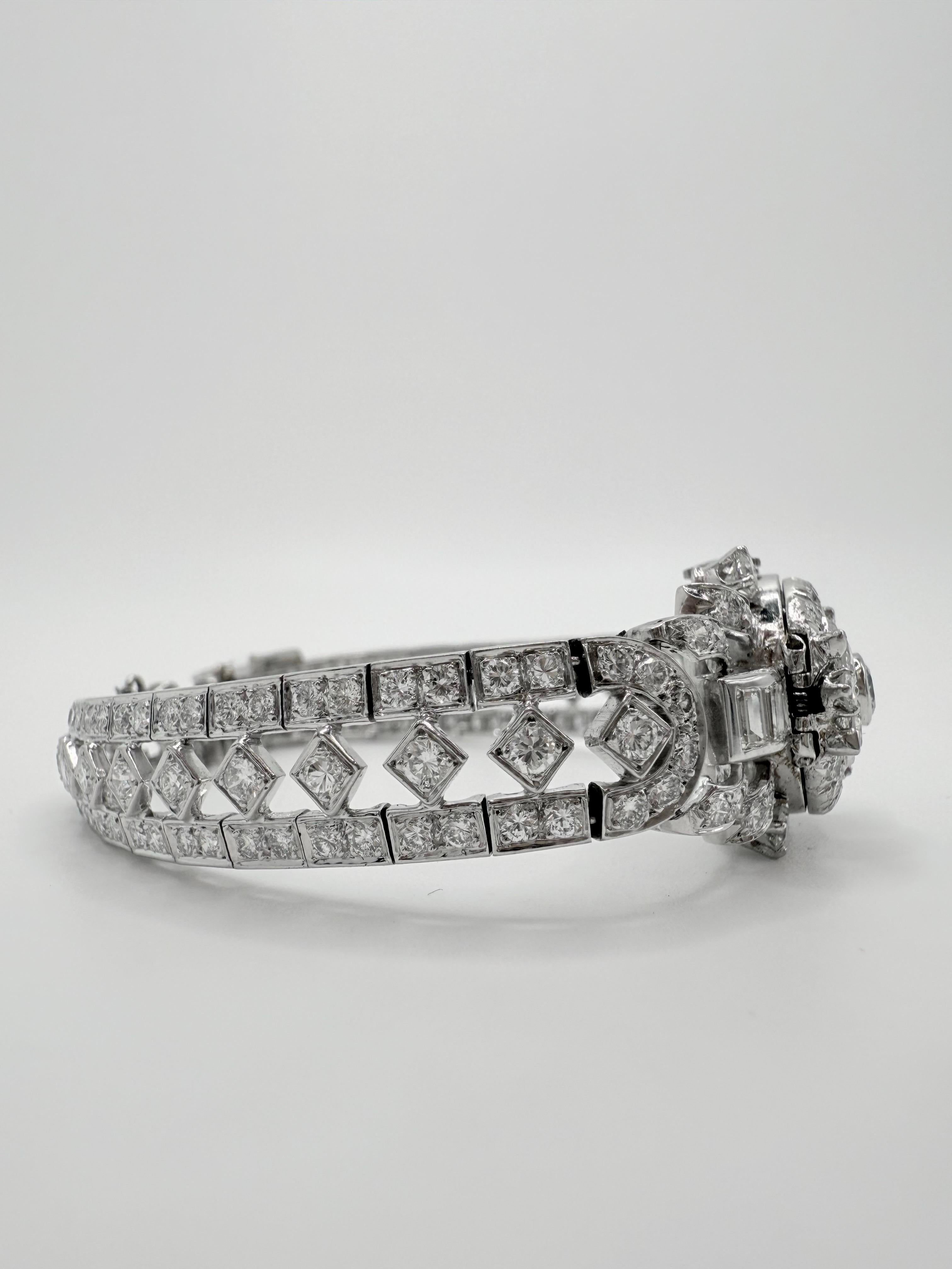 Orologio da donna con diamante antico da 7,0 carati In condizioni ottime in vendita a Los Angeles, CA