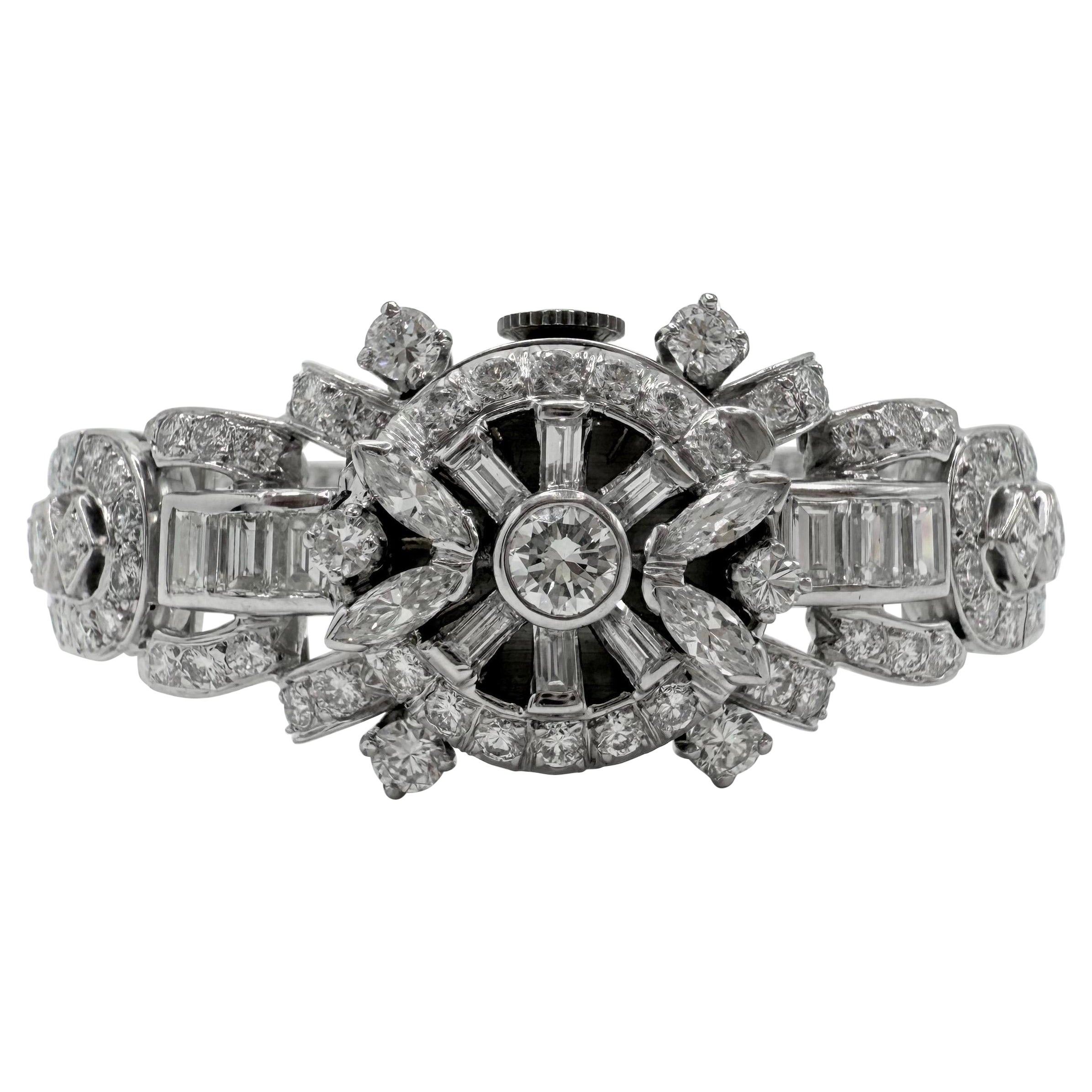 Orologio da donna con diamante antico da 7,0 carati in vendita