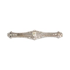 .70 Carat Diamond Platinum Brooch