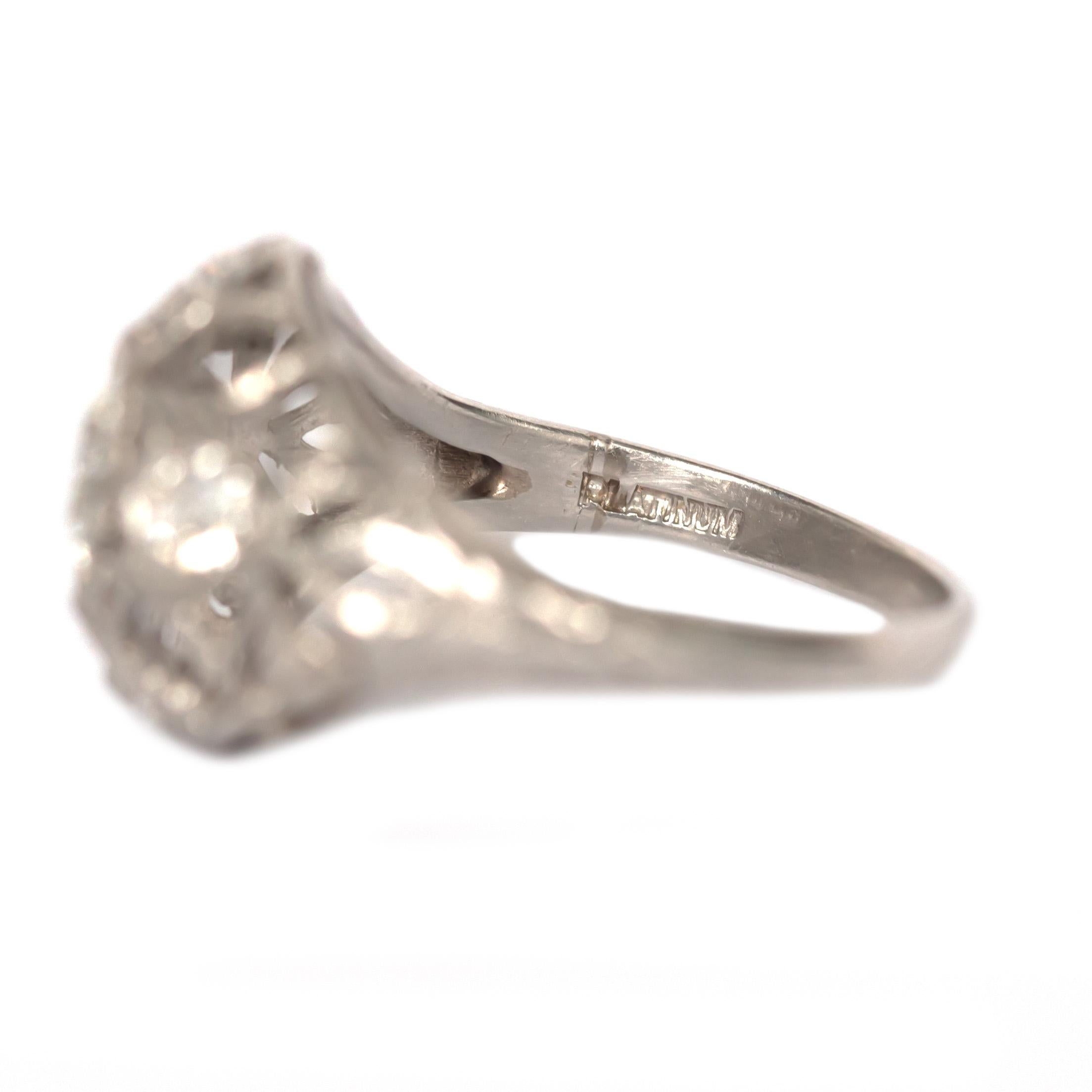 Edwardian .70 Carat Diamond Platinum Engagement Ring