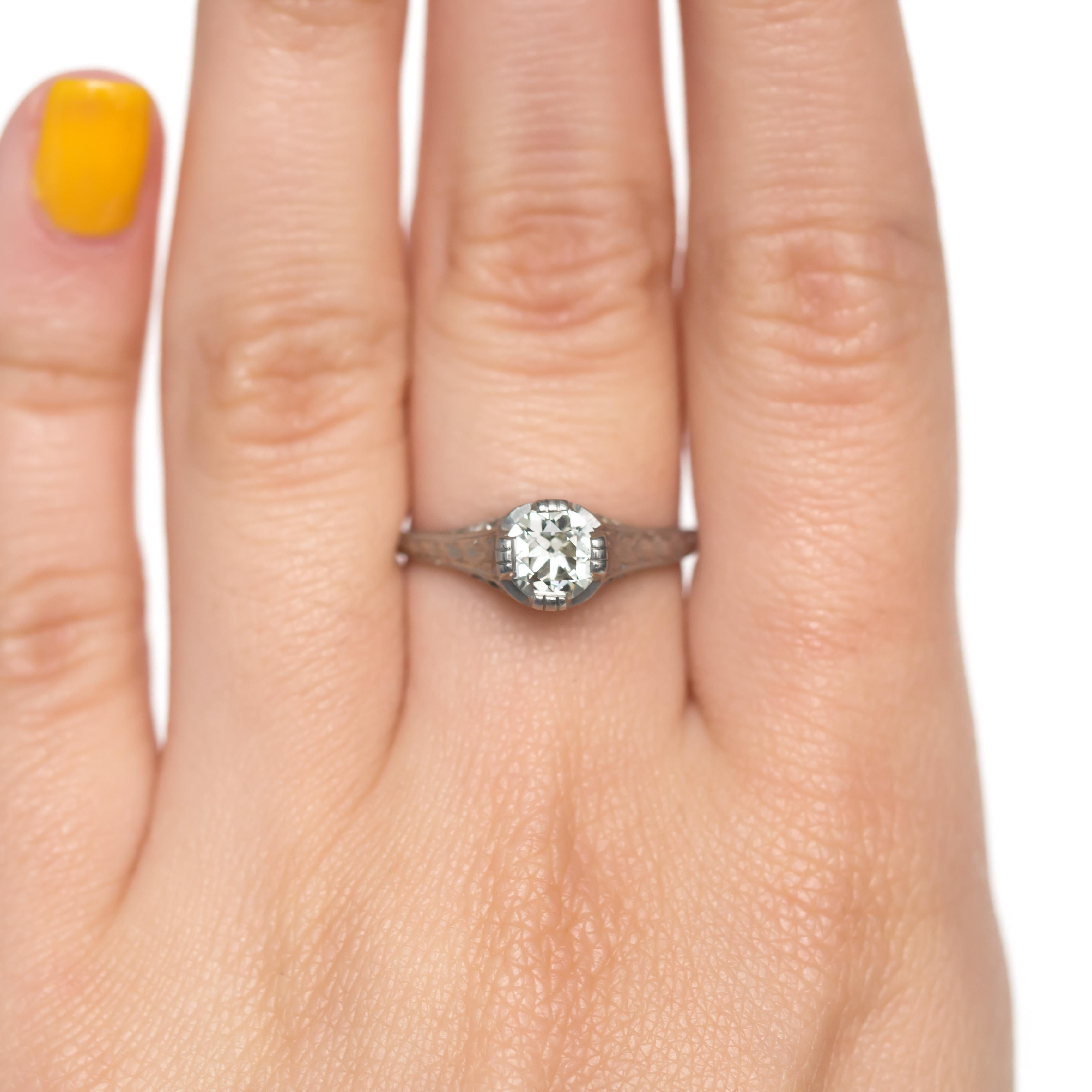 Anello di fidanzamento in platino con diamante da .70 carati in vendita 1