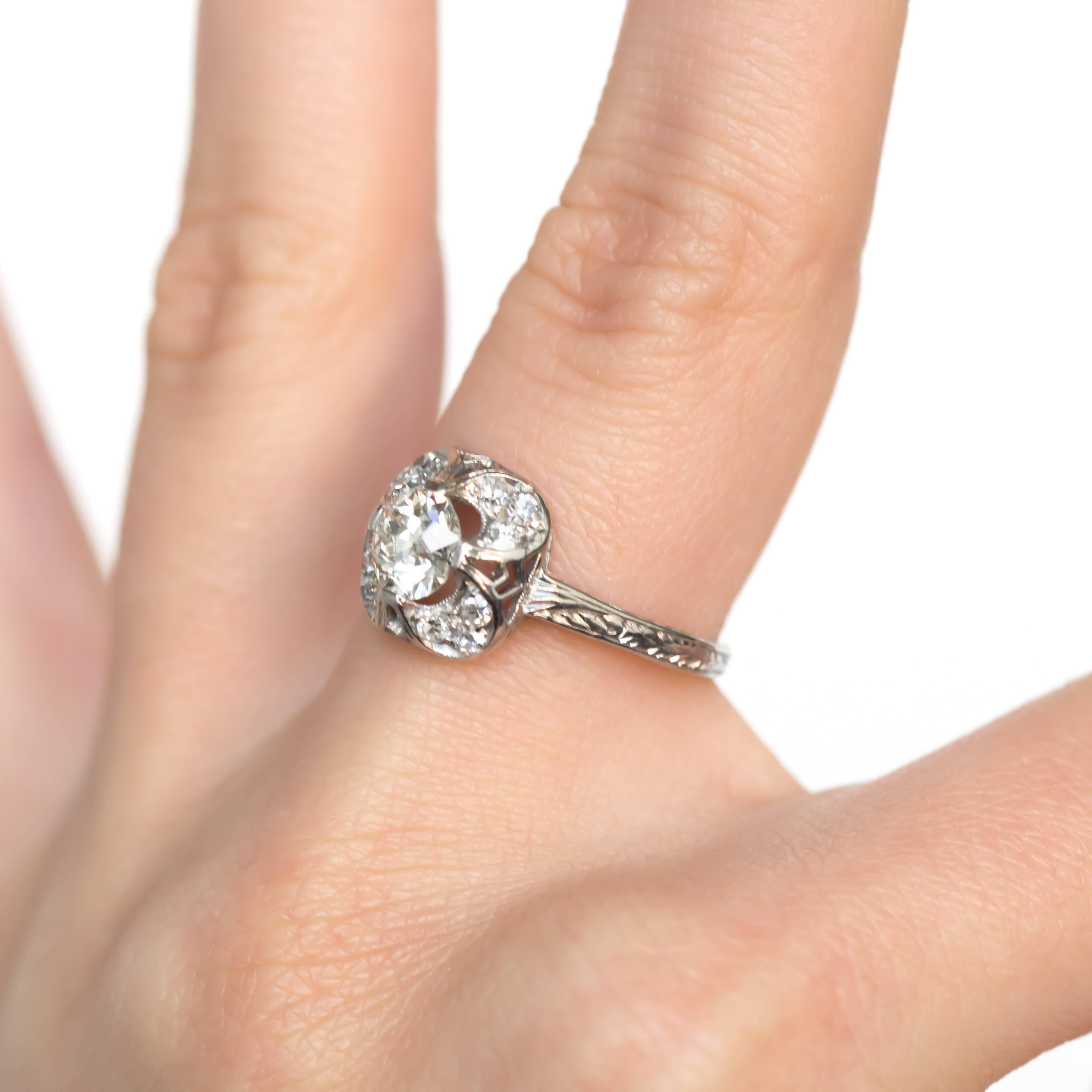 .70 Carat Diamond Platinum Engagement Ring In Excellent Condition For Sale In Atlanta, GA