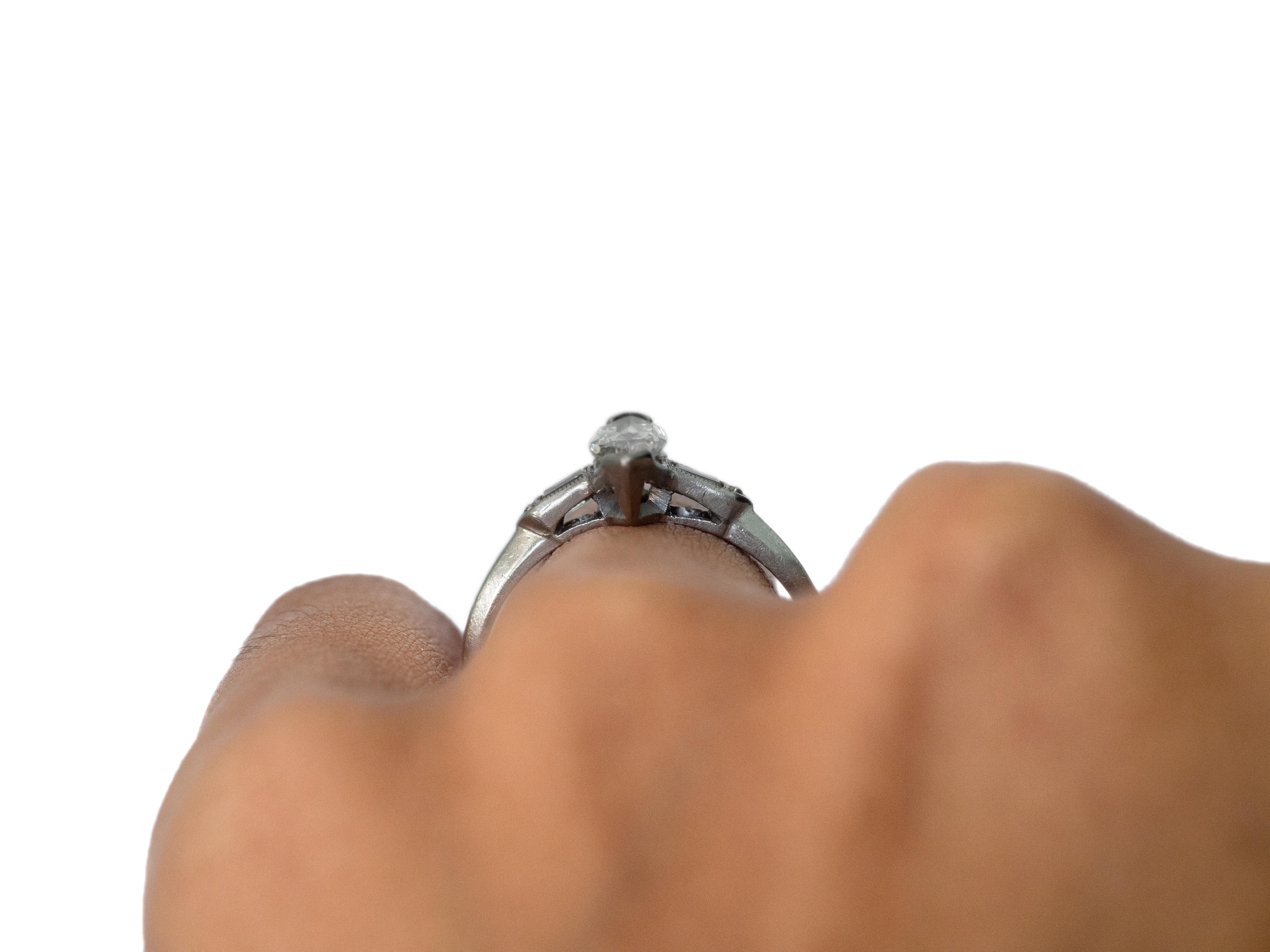 .70 Carat Diamond Platinum Engagement Ring In Good Condition In Atlanta, GA
