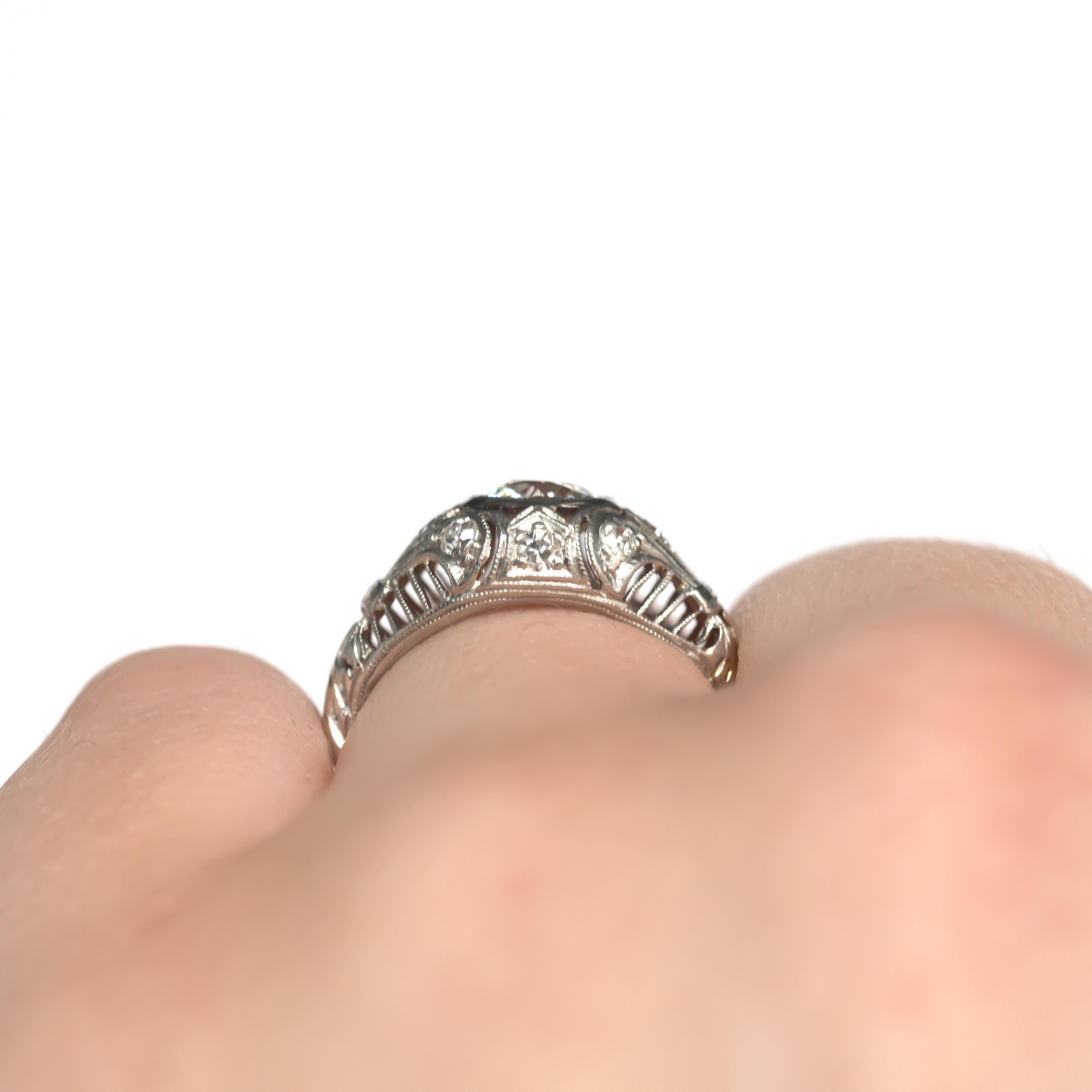 Women's or Men's .70 Carat Diamond Platinum Engagement Ring For Sale