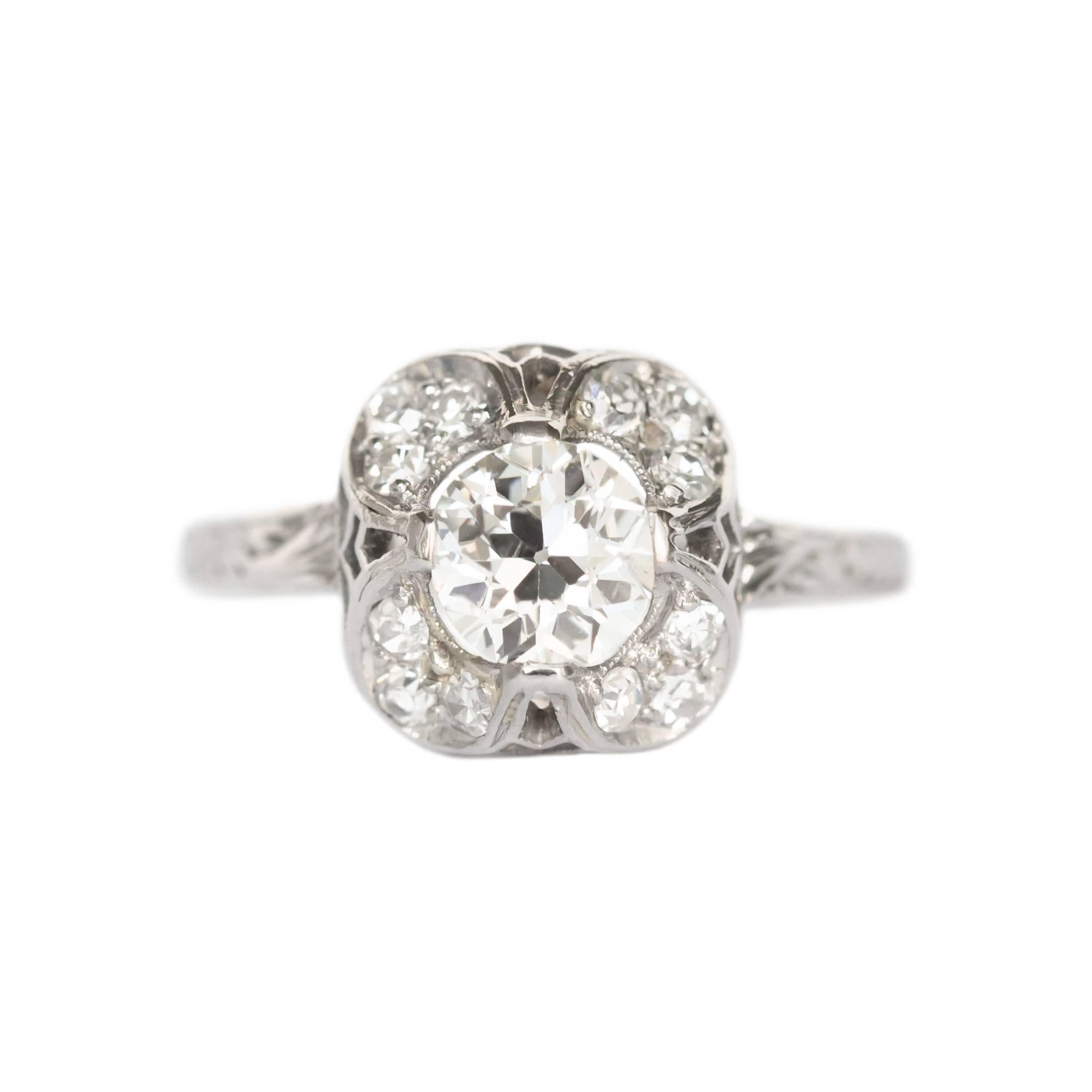 .70 Carat Diamond Platinum Engagement Ring For Sale