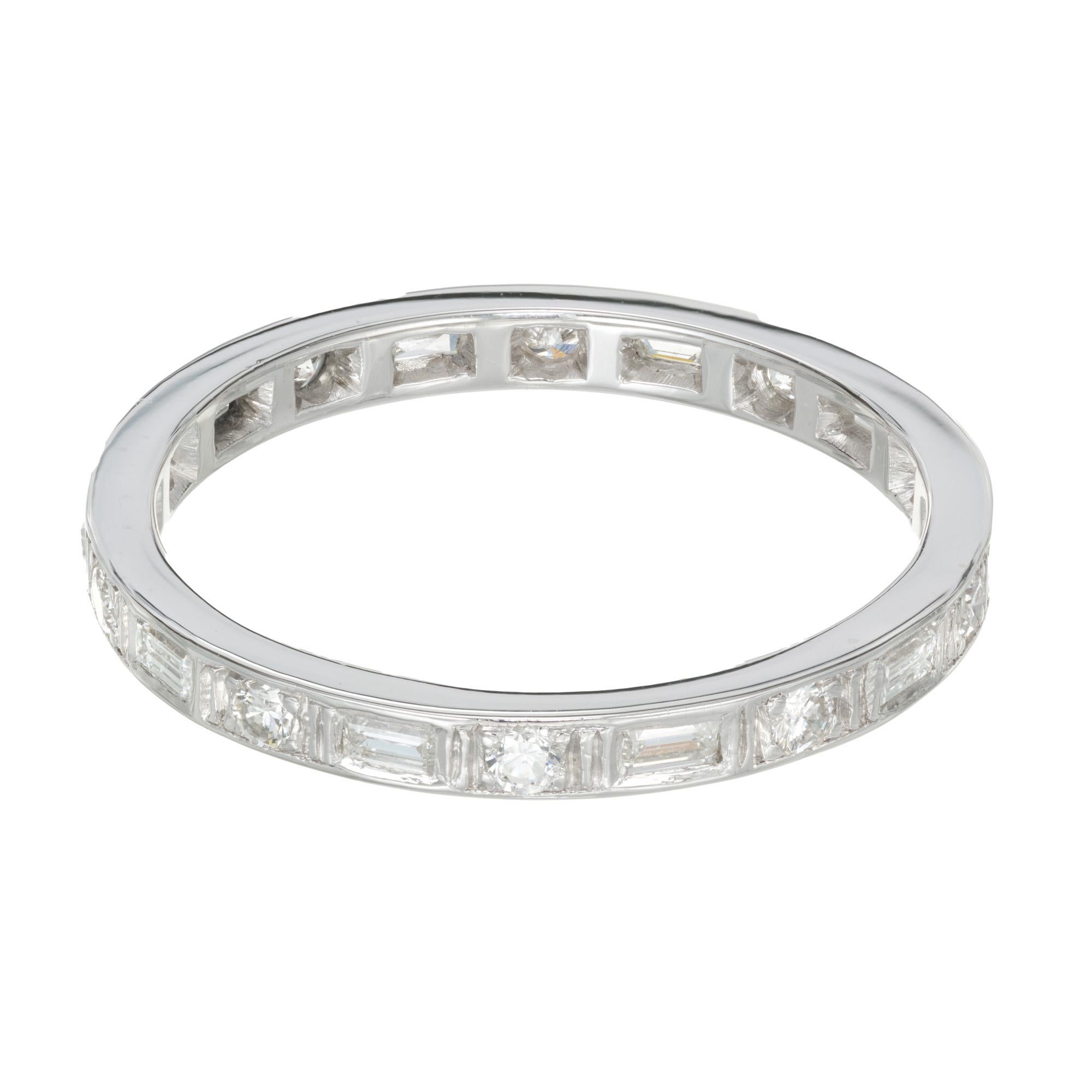 .70 Carat Diamond Platinum Eternity Wedding Band Ring In Good Condition For Sale In Stamford, CT