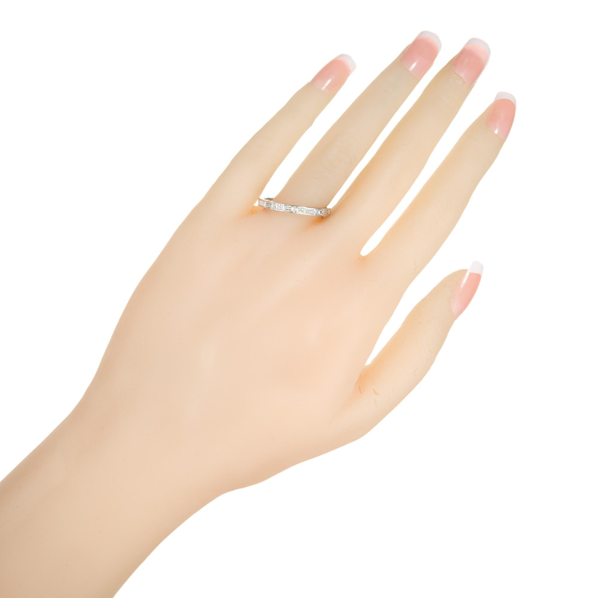 Women's .70 Carat Diamond Platinum Eternity Wedding Band Ring For Sale