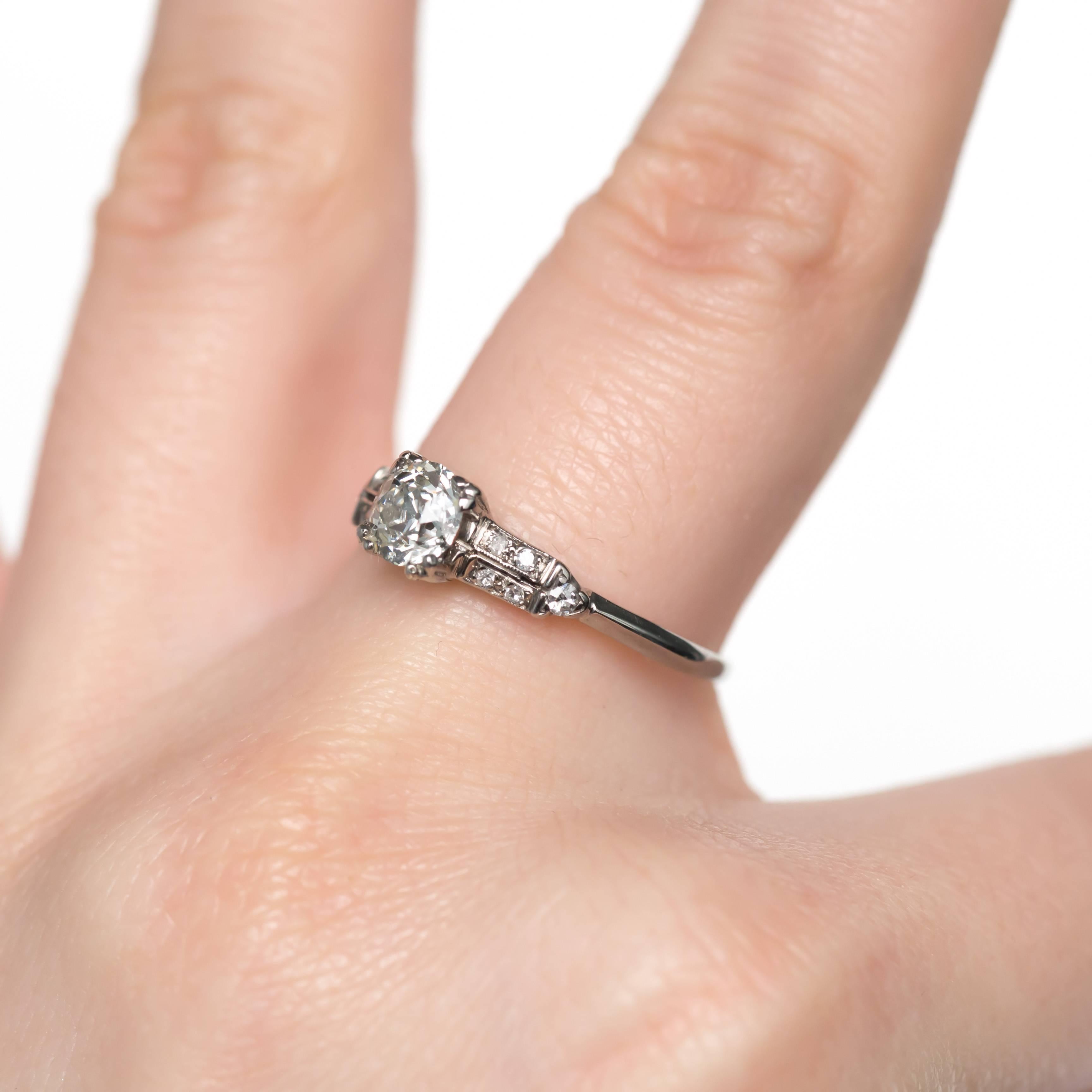 Women's .70 Carat Diamond White Gold Engagement Ring