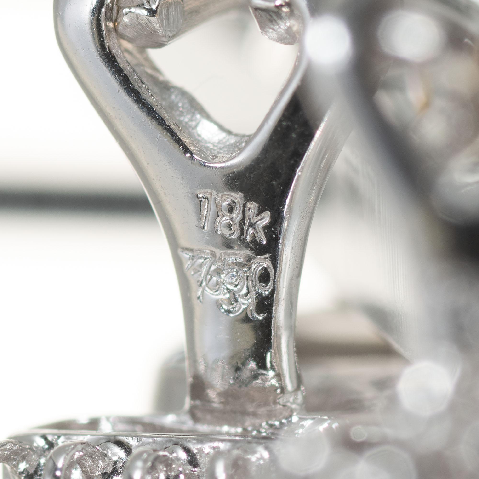 0,70 Karat Diamant Weißgold Multi-Strand-Ohrringe im Zustand „Hervorragend“ im Angebot in Stamford, CT