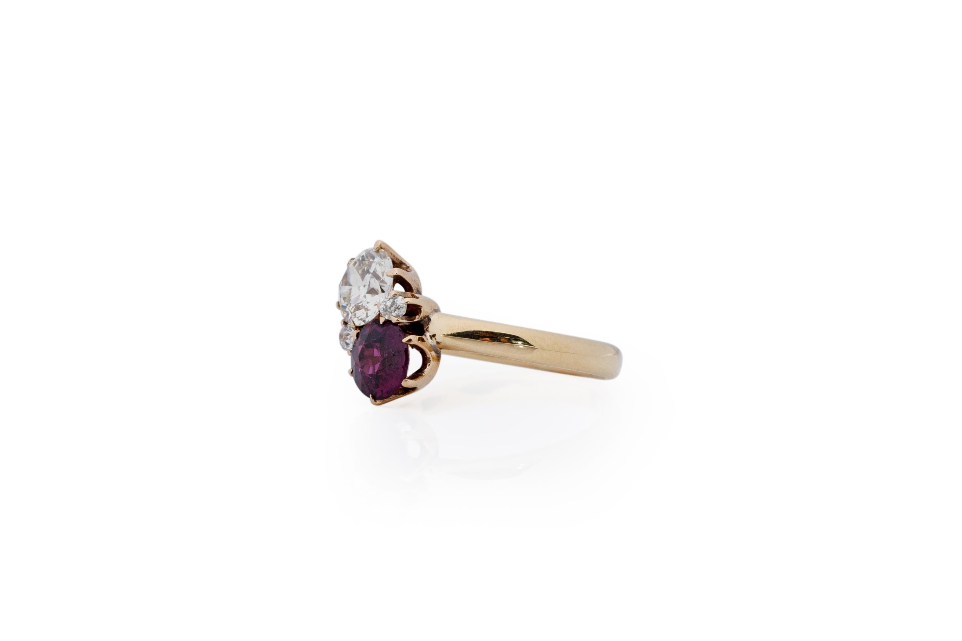.70 Carat Edwardian Diamond 14 Karat Yellow Gold Engagement Ring In Good Condition For Sale In Atlanta, GA
