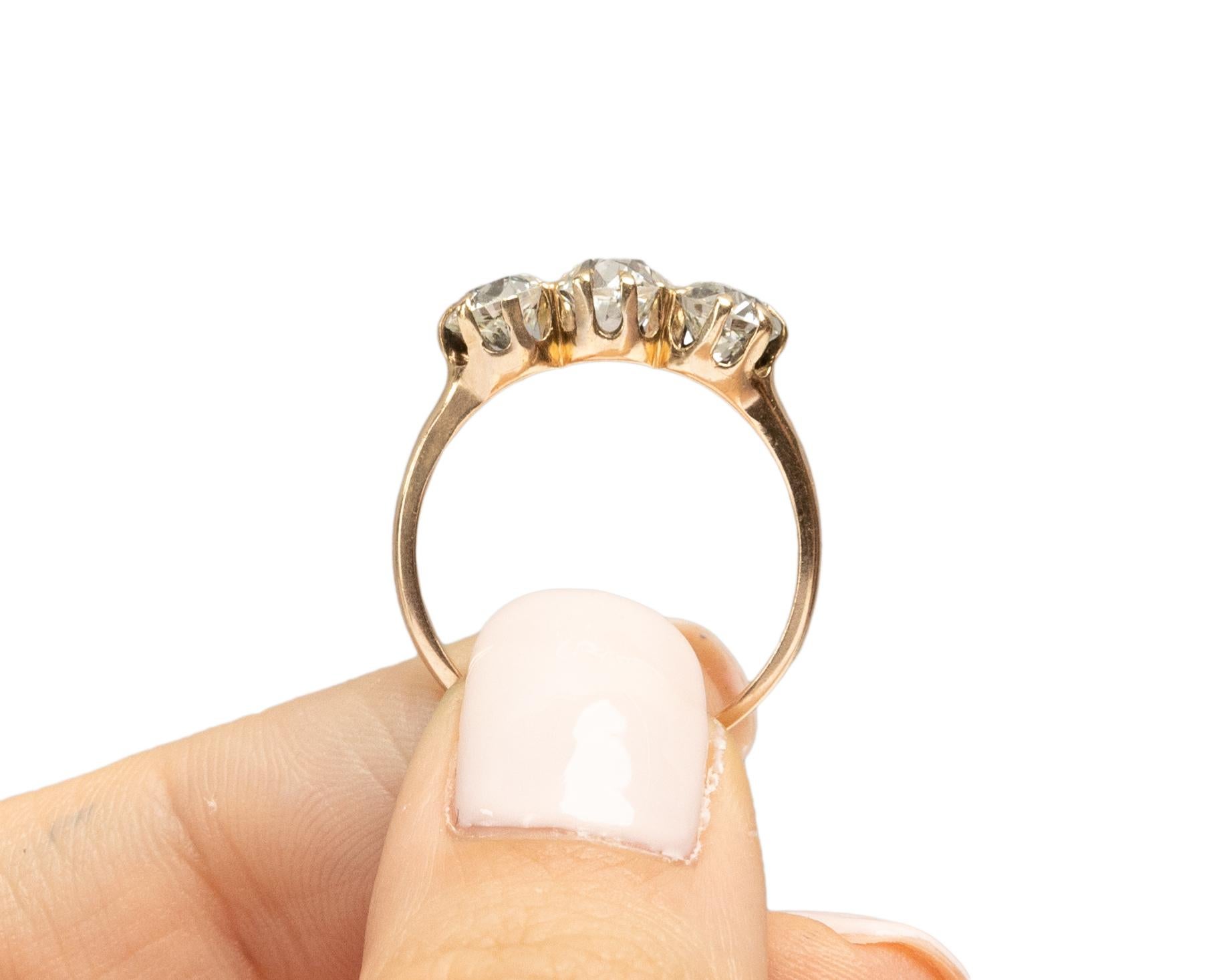 .70 Carat Edwardian Diamond 14 Karat Yellow Gold Engagement Ring 3