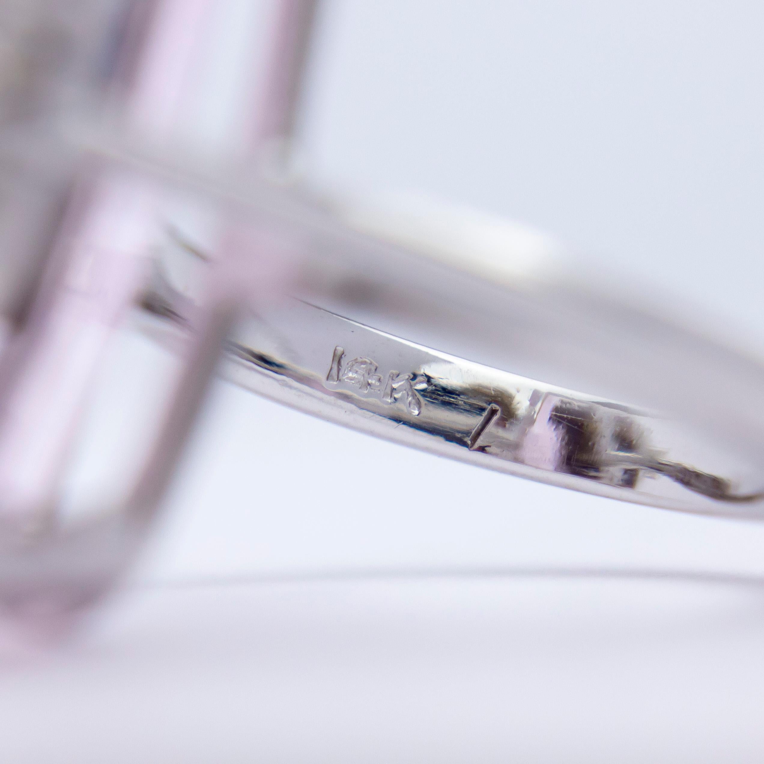 Women's or Men's 70 Carat Kunzite & Diamond Cocktail Ring For Sale