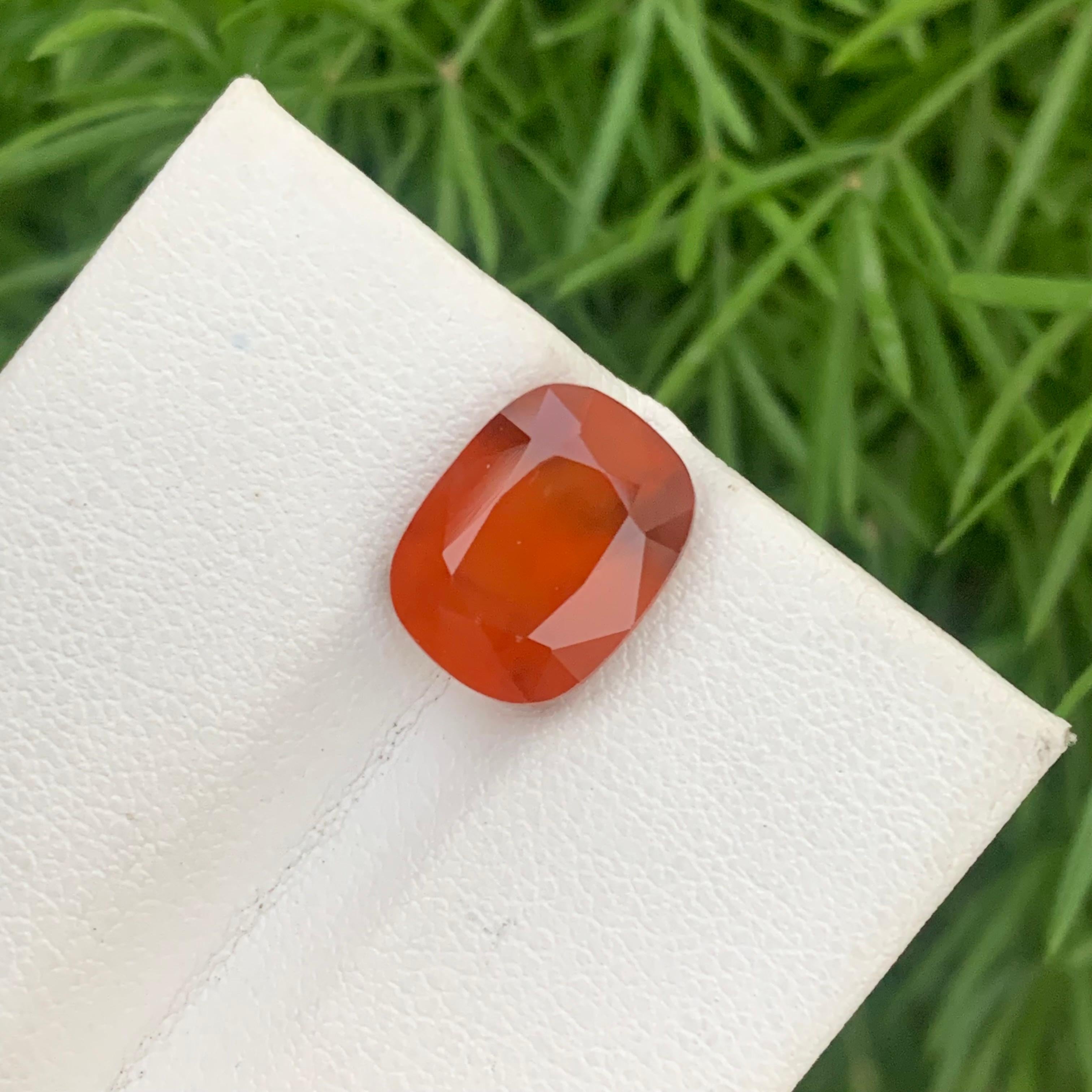 Loose Hessonite Garnet 
Weight: 7 Carats 
Dimension: 12.3x9.4x7.1 Mm
Origin: Madagascar Africa 
Shape: Cushion
Color: Orange 
Treatment: Non
Certificate: On Demand 
Hessonite garnet, also known as 