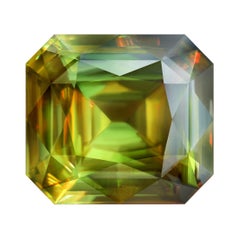 70 Carat Natural Green Madagascar Sphene Radiant Shape