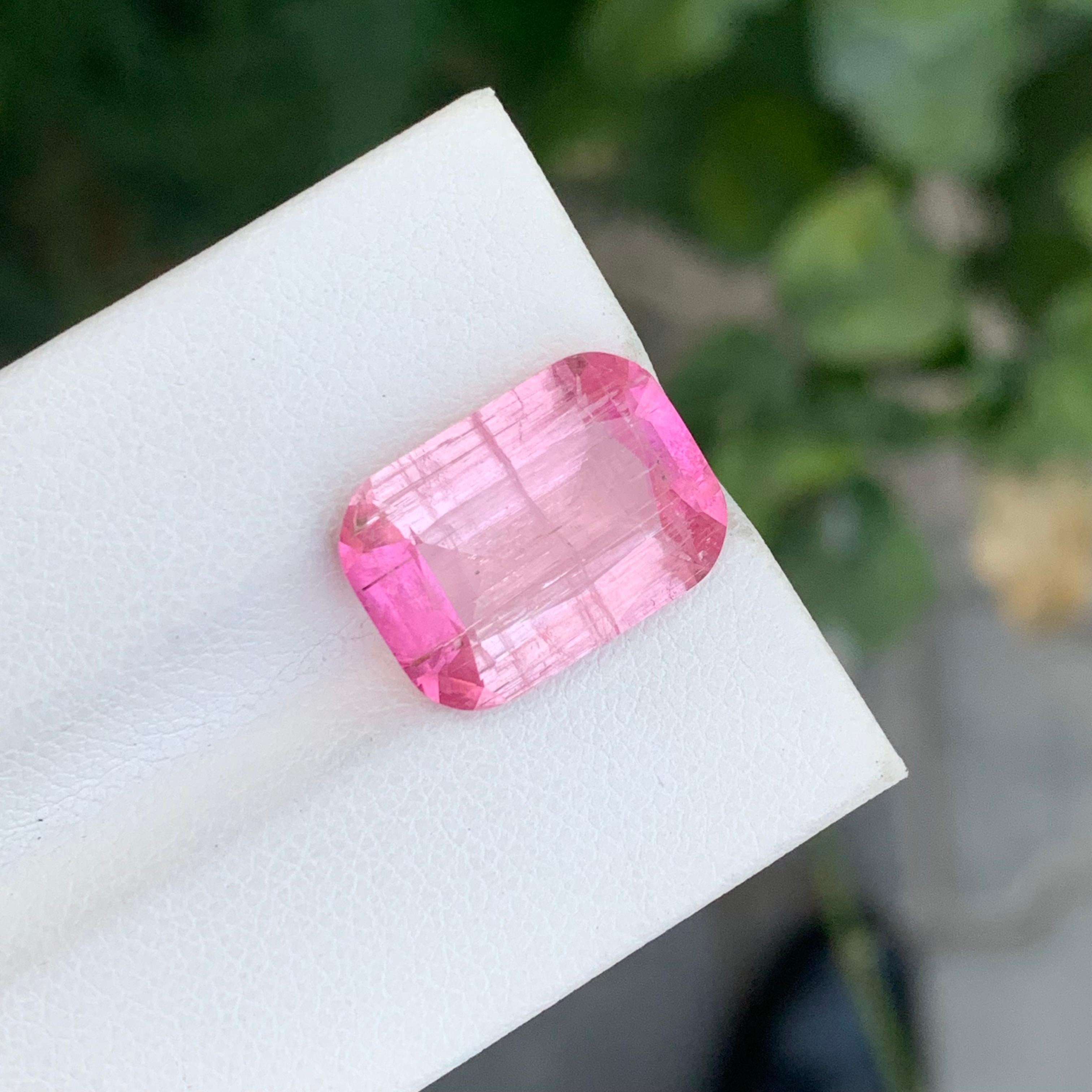 Cushion Cut 7.0 Carat Natural Loose Shampoo Pink Colour Tourmaline Cushion Shape Gemstone For Sale