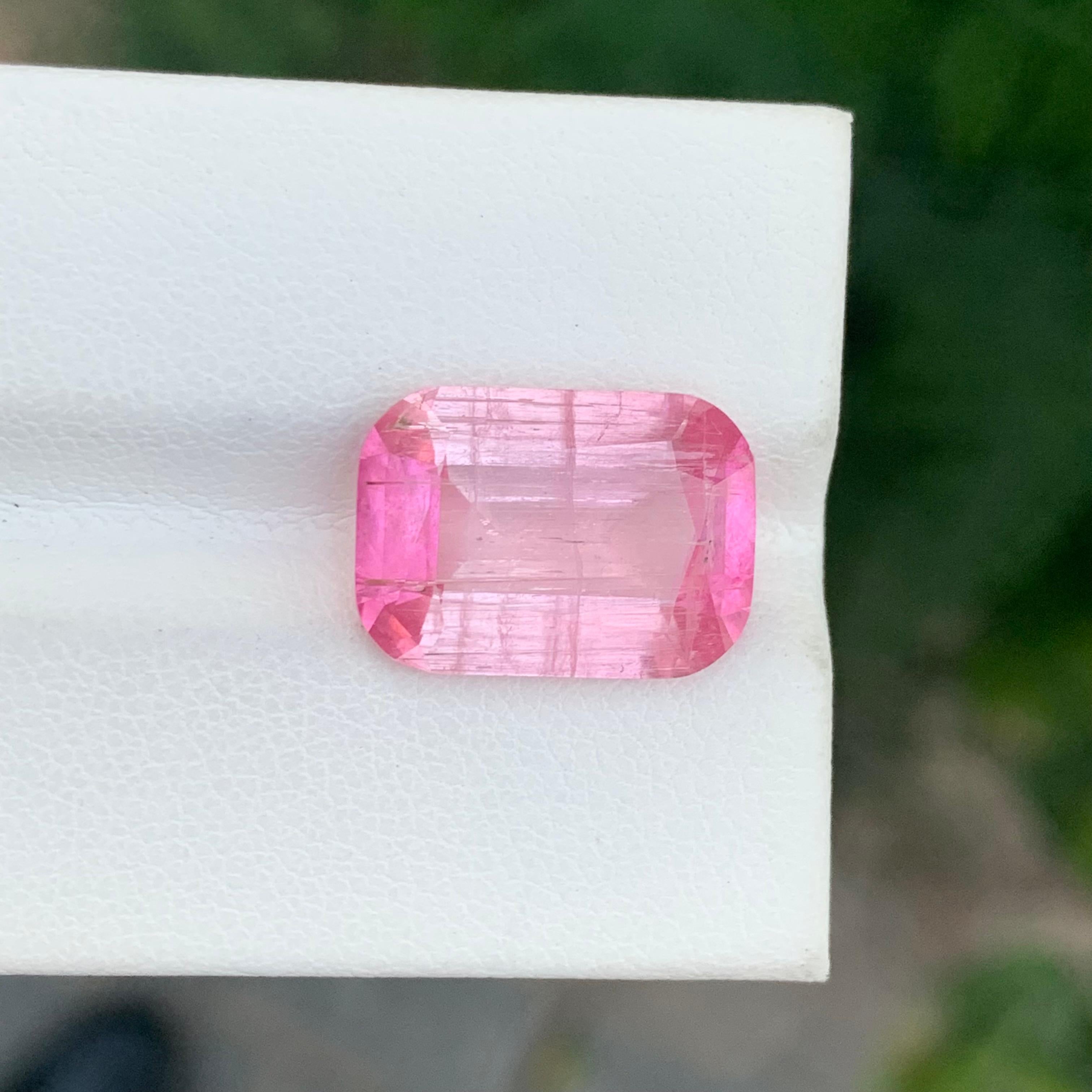 7.0 Carat Natural Loose Shampoo Pink Colour Tourmaline Cushion Shape Gemstone In New Condition For Sale In Peshawar, PK