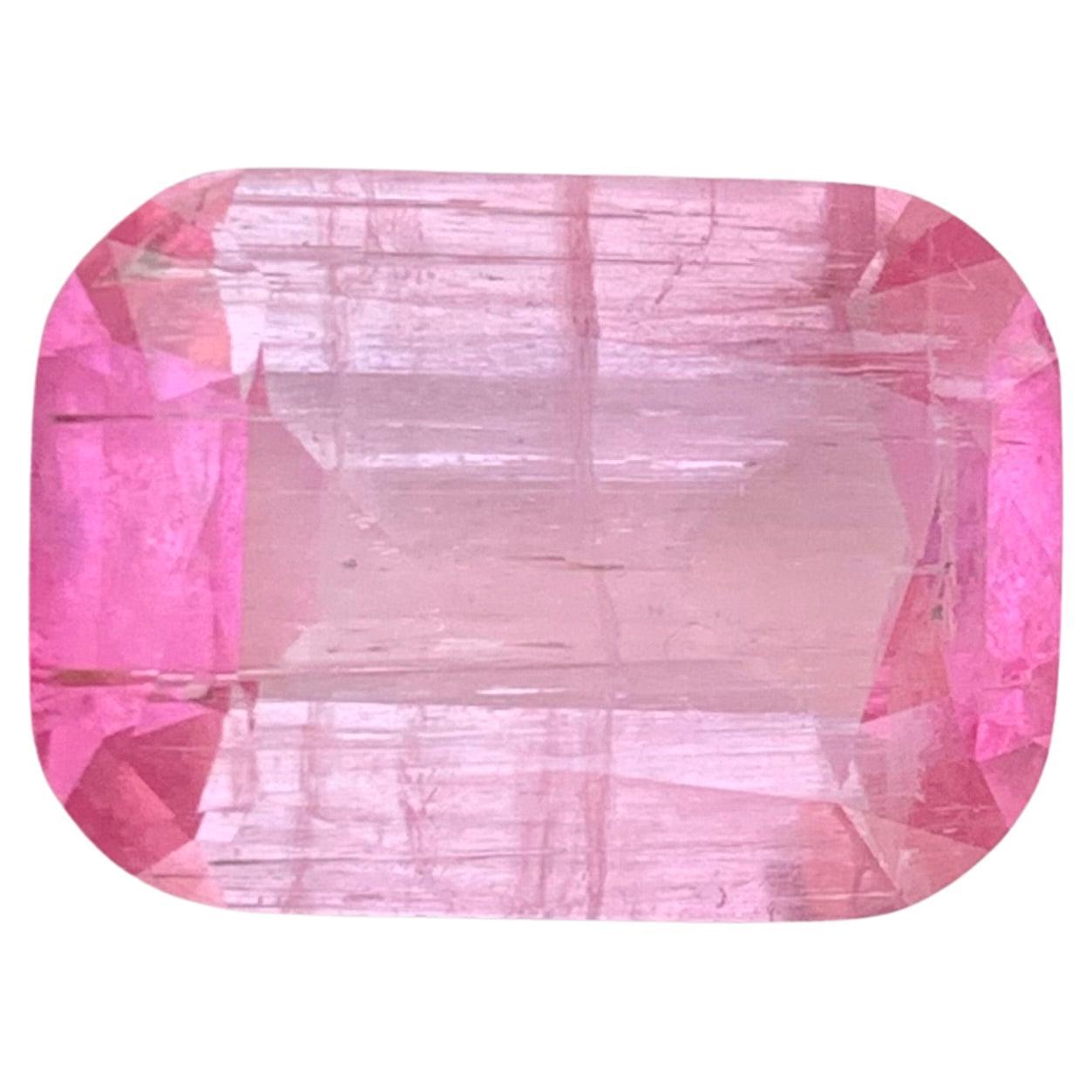 7.0 Carat Natural Loose Shampoo Pink Colour Tourmaline Cushion Shape Gemstone For Sale