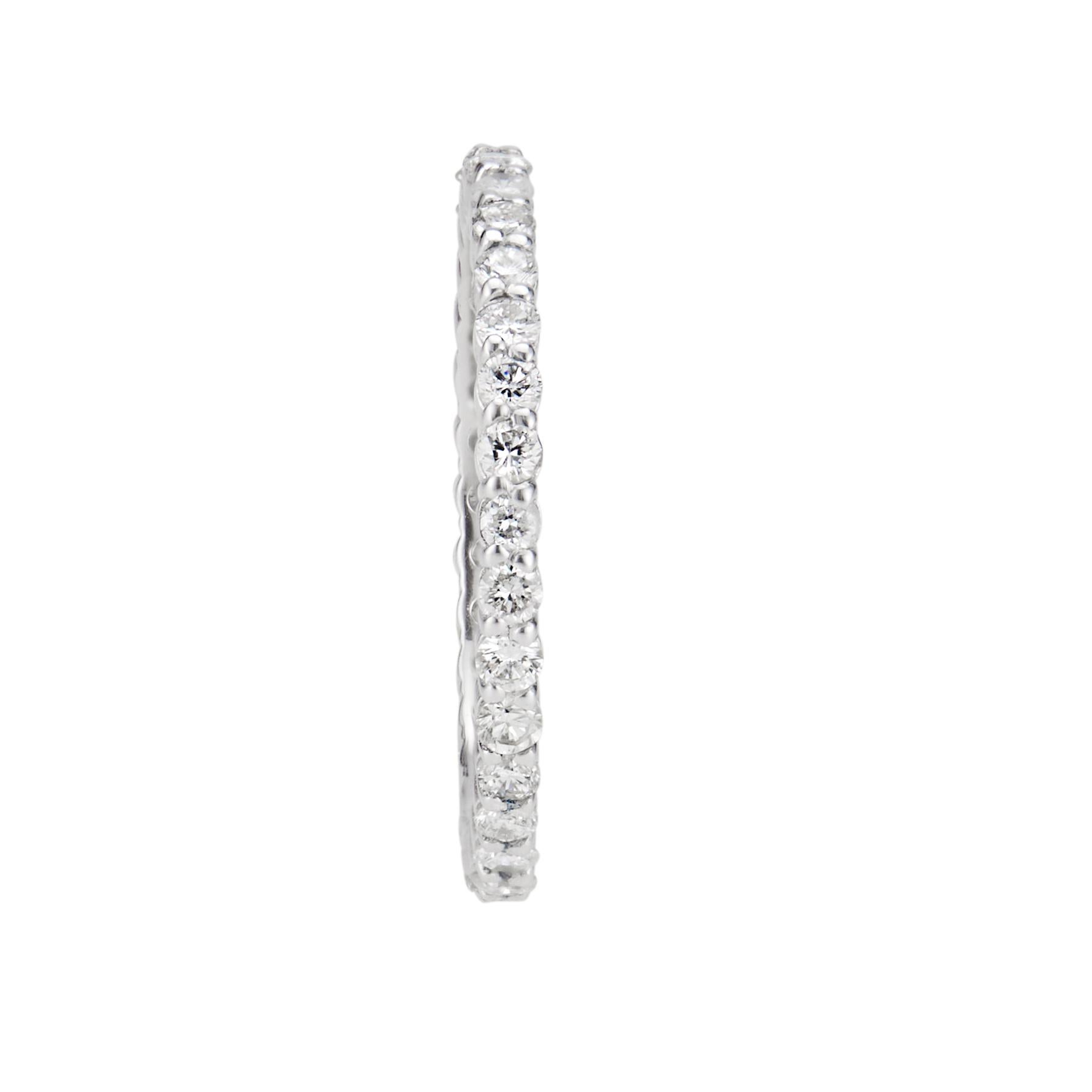 .70 Carat Round Diamond Platinum Eternity Band Ring In Excellent Condition In Stamford, CT