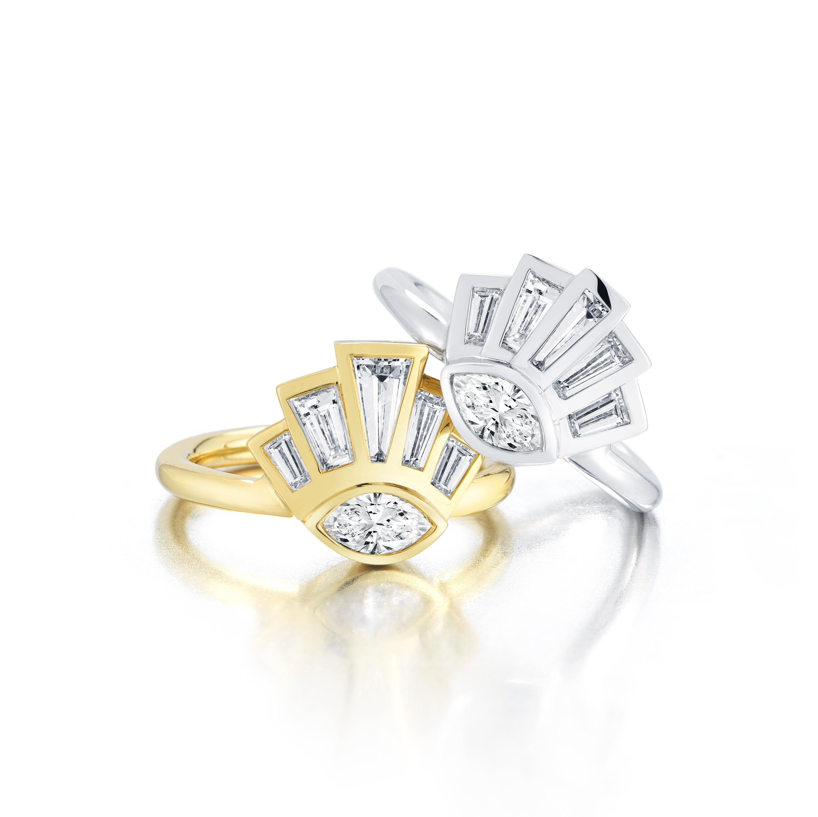 marquise diamond cocktail rings