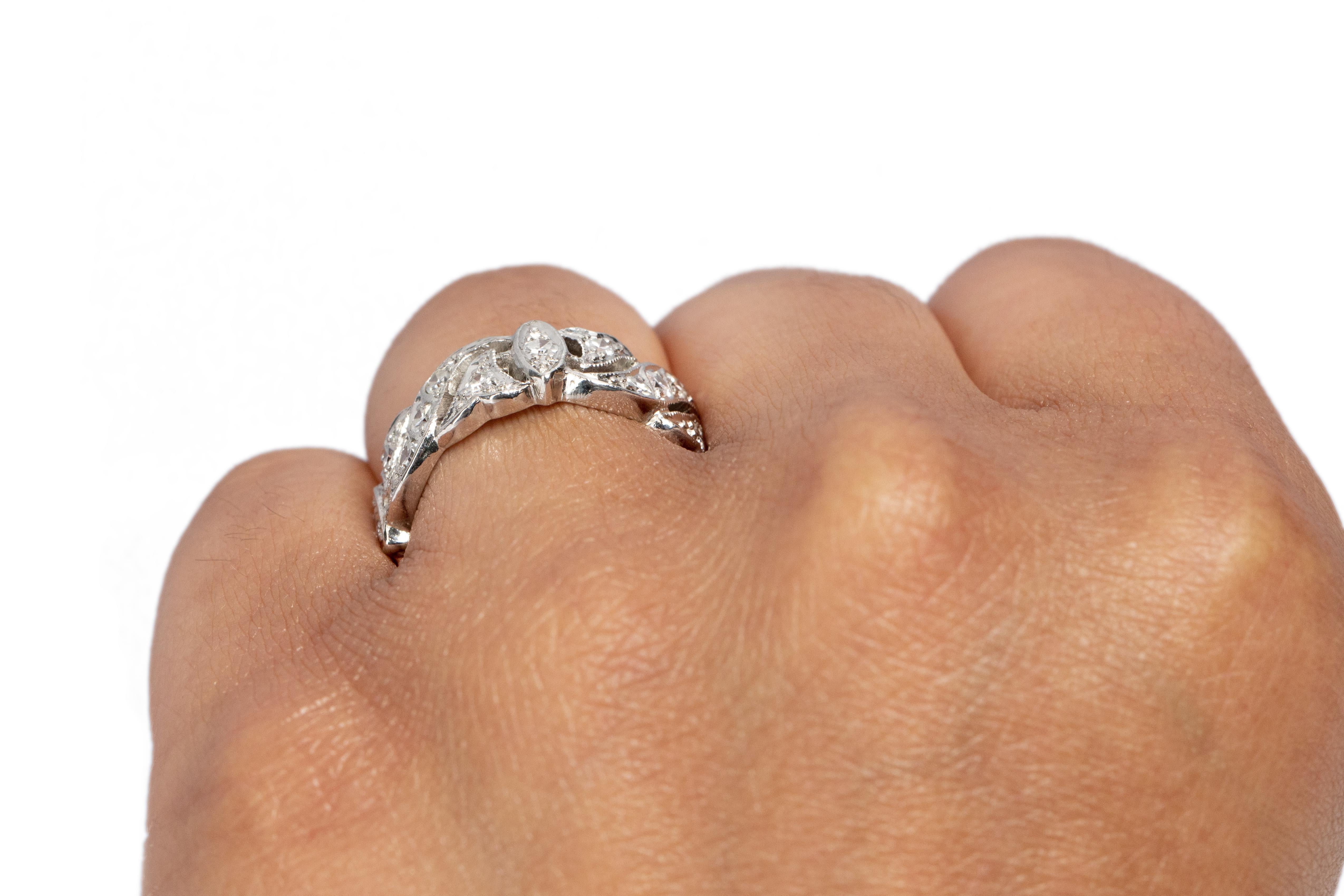 Verlobungsring, .70 Karat Gesamtgewicht Art Deco Diamant Platin im Zustand „Gut“ im Angebot in Atlanta, GA