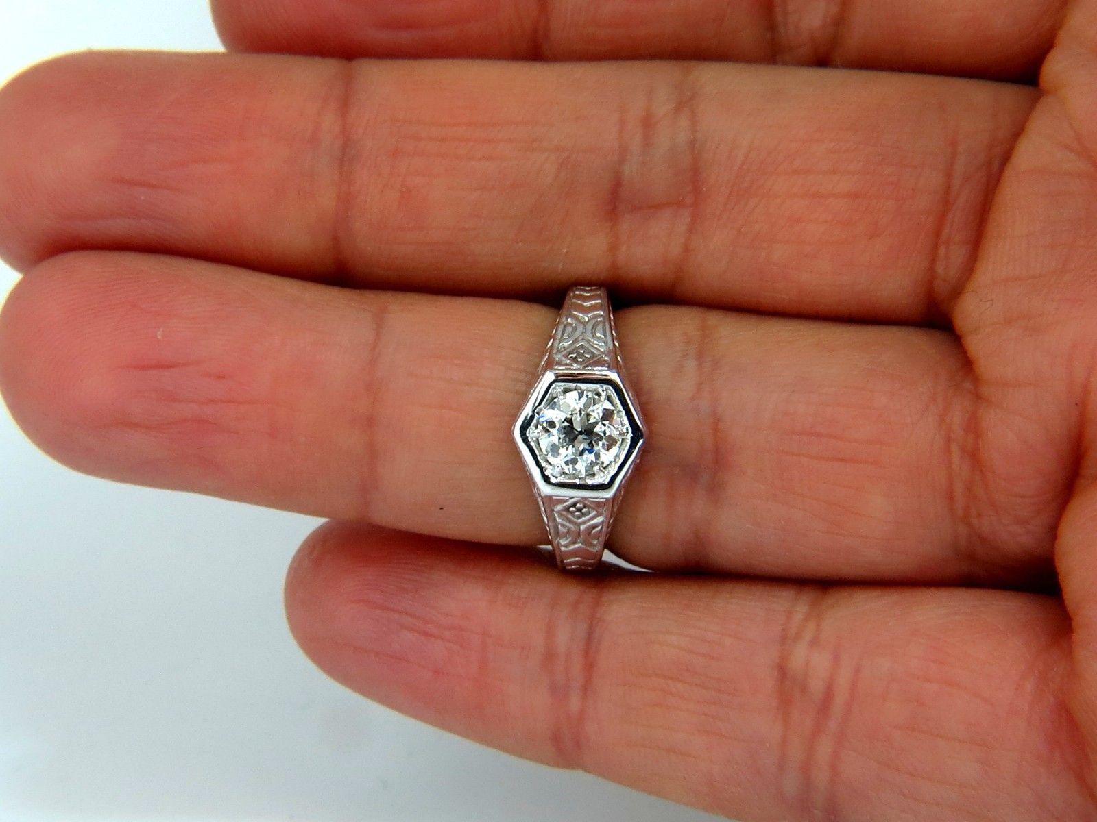 .70 Carat Vintage Old Mine Cut Diamonds Ring 14 Karat In New Condition In New York, NY