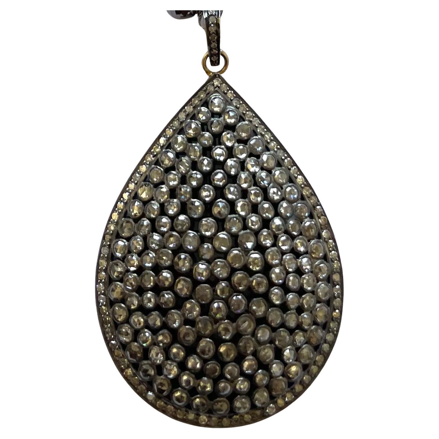 Collier pendentif en diamants bruns de 70 carats et diamants champagne de 7 carats en vente 8