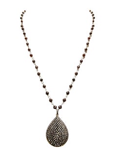 70 Carats Chocolate Brown Diamonds with Pendant of 7 Carats Diamonds Necklace