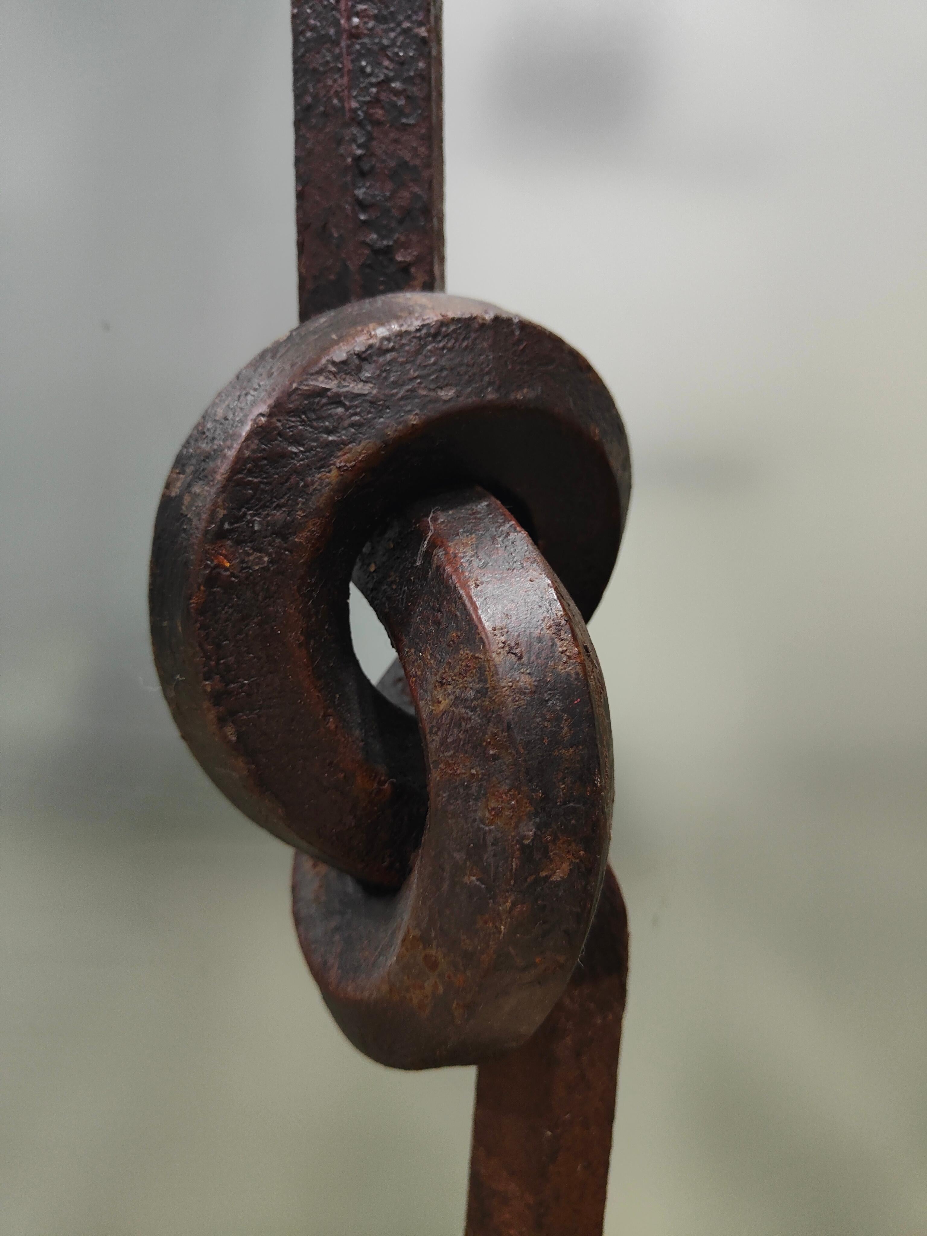  Sculpture en fer forgé de 70 cm, élégante œuvre artisanale à la forge  en vente 10