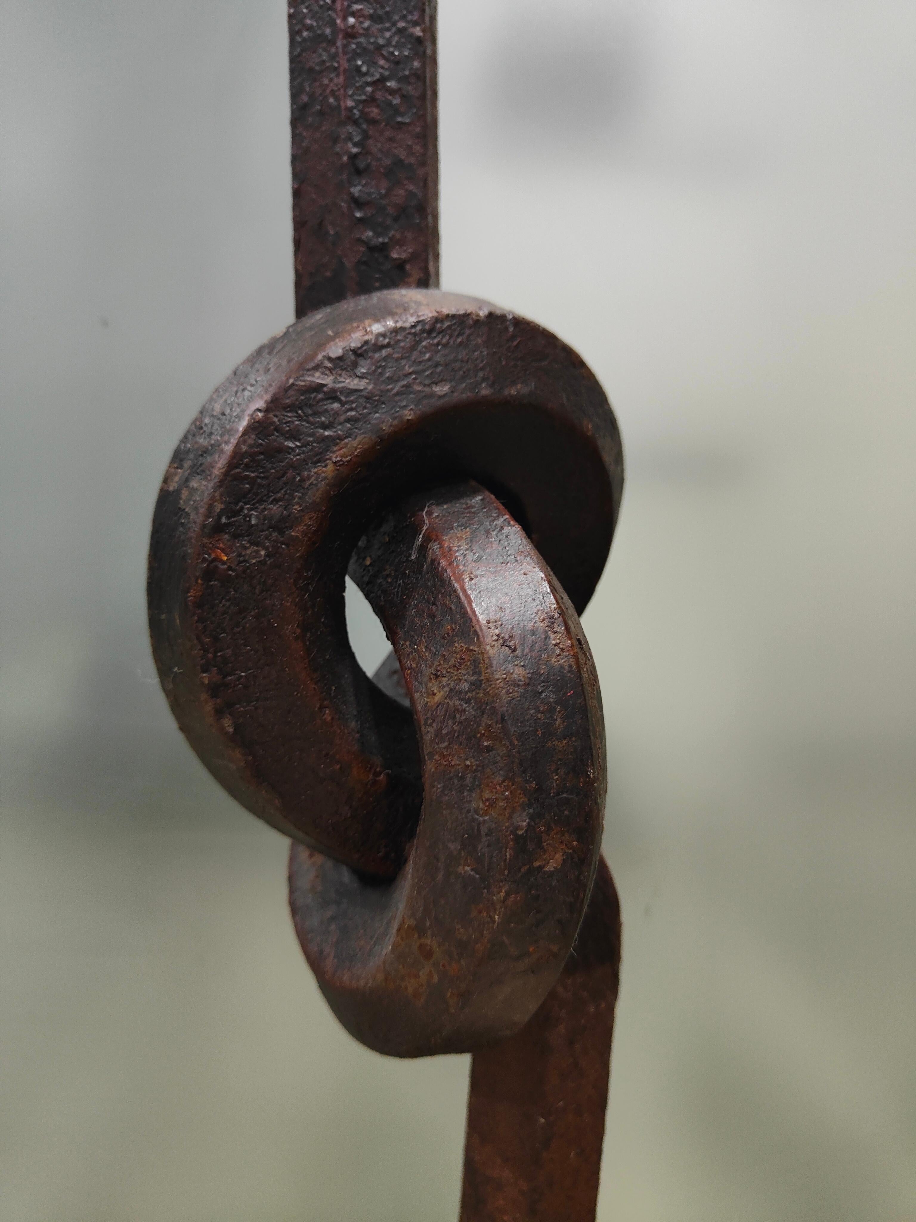 Scultura in ferro forgiato da 70 cm - Eleganza del lavoro artigianale in forgia in vendita 10