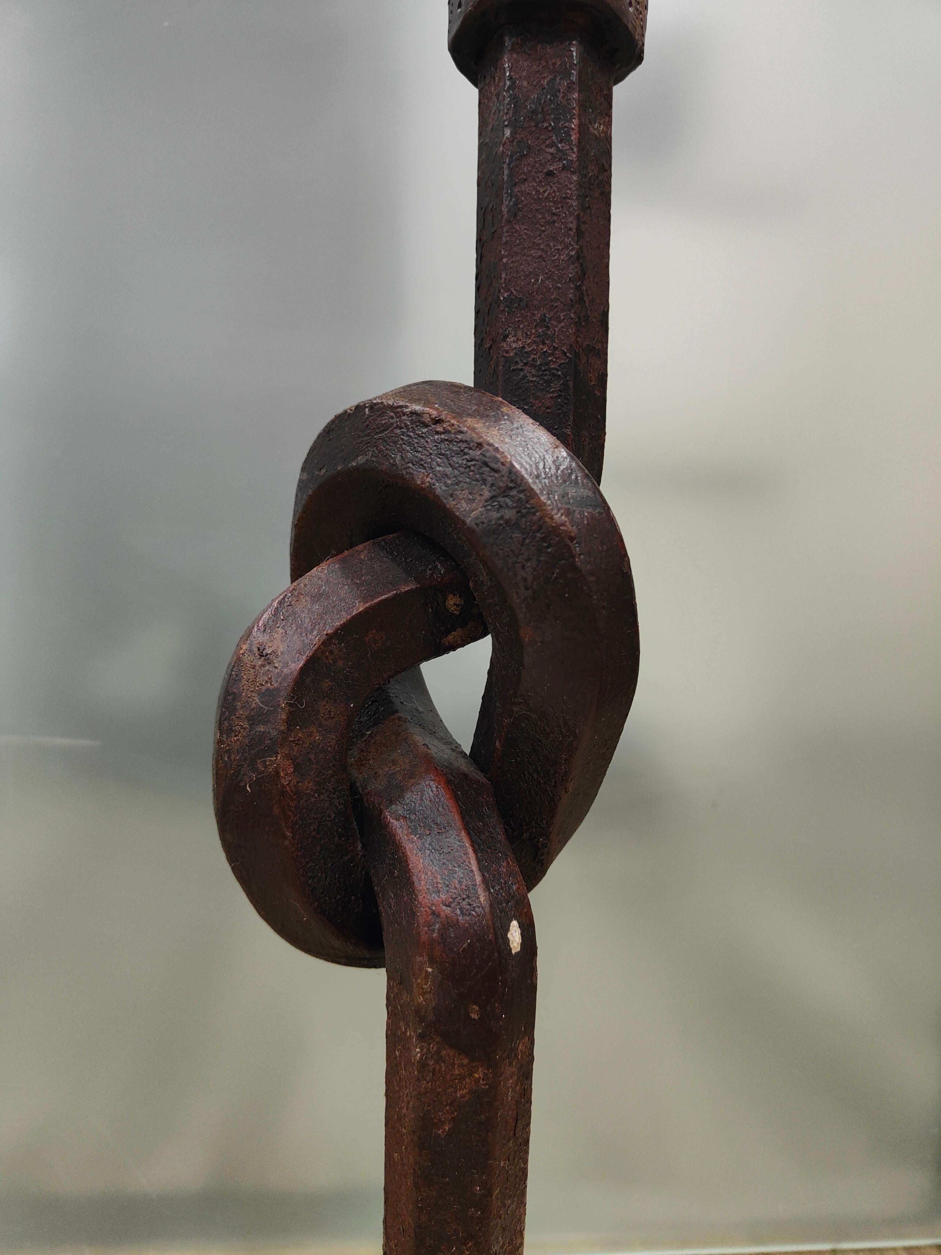  Sculpture en fer forgé de 70 cm, élégante œuvre artisanale à la forge  en vente 12
