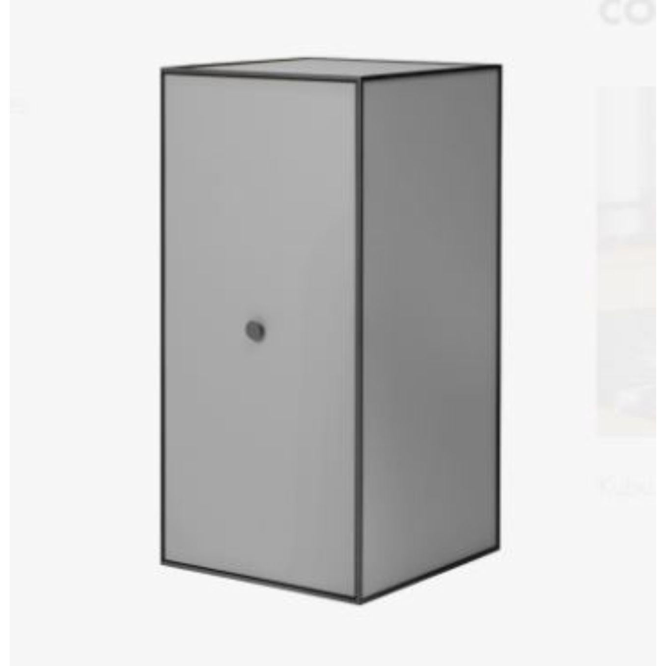 70 dark grey frame box with 2 shelves / door by Lassen
Dimensions: D 35 x W 35 x H 70 cm 
Materials: Finér, melamin, melamin, melamine, metal, veneer
Also available in different colours and dimensions. 
Weight: 13 kg


By Lassen is a Danish