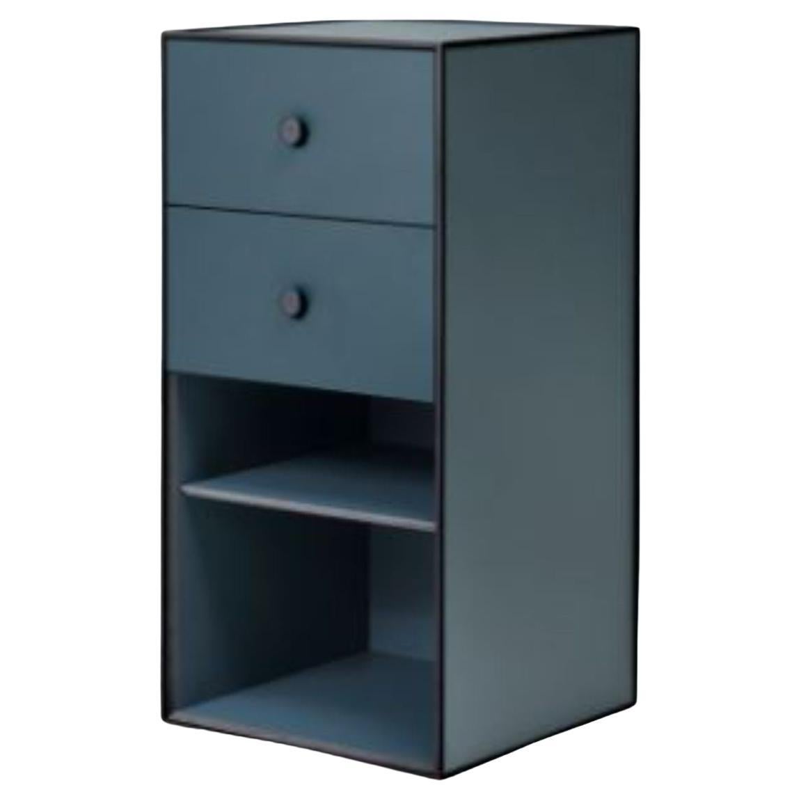 70 Fjord Frame Box with Shelf / 2 Drawers by Lassen For Sale
