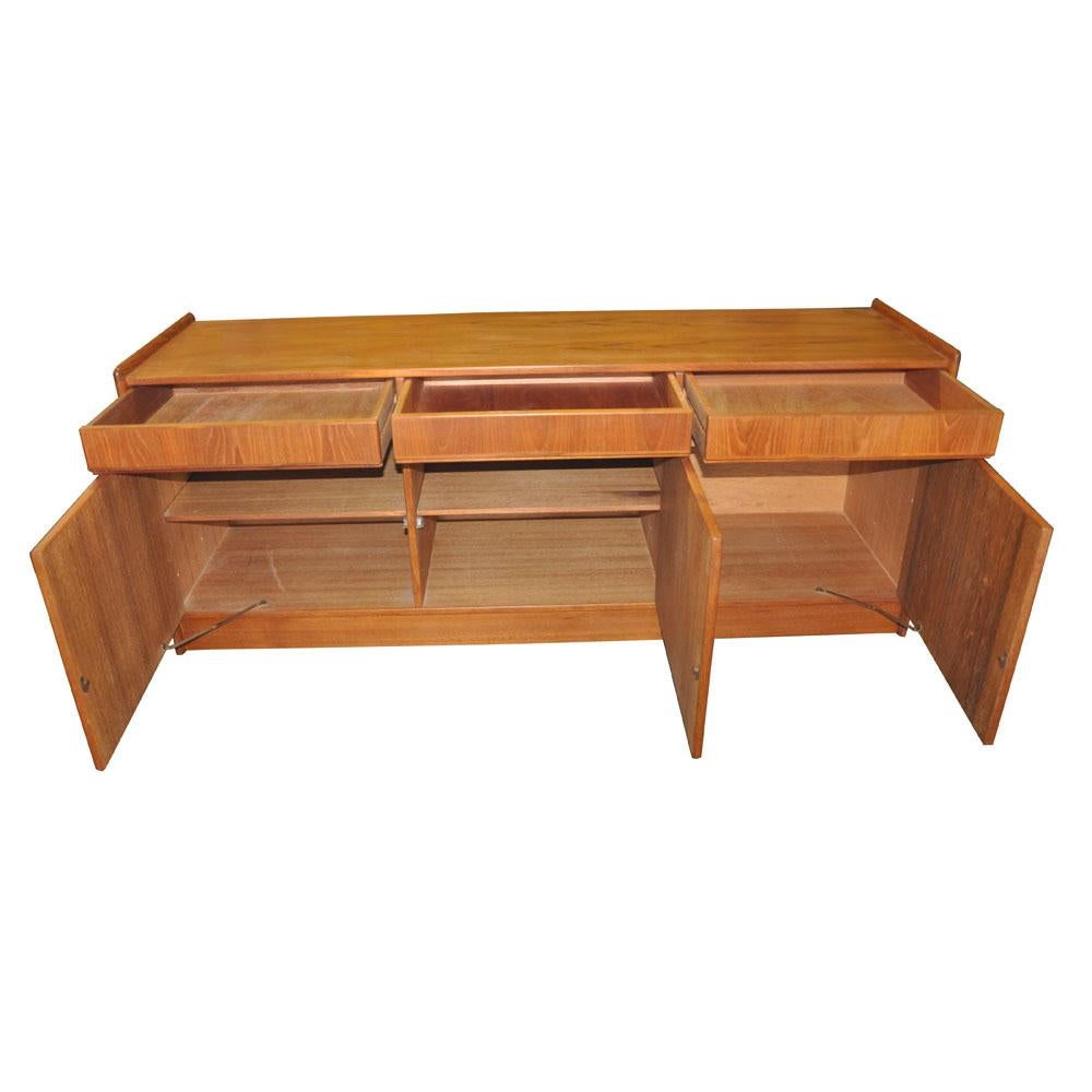 Mid-Century Modern Mid-Century Danish Modern Teak Credenza by D-Scan For Sale