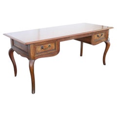 Used 70" Mid Century Louis XV Queen Anne Style Desk by Baker Furniture