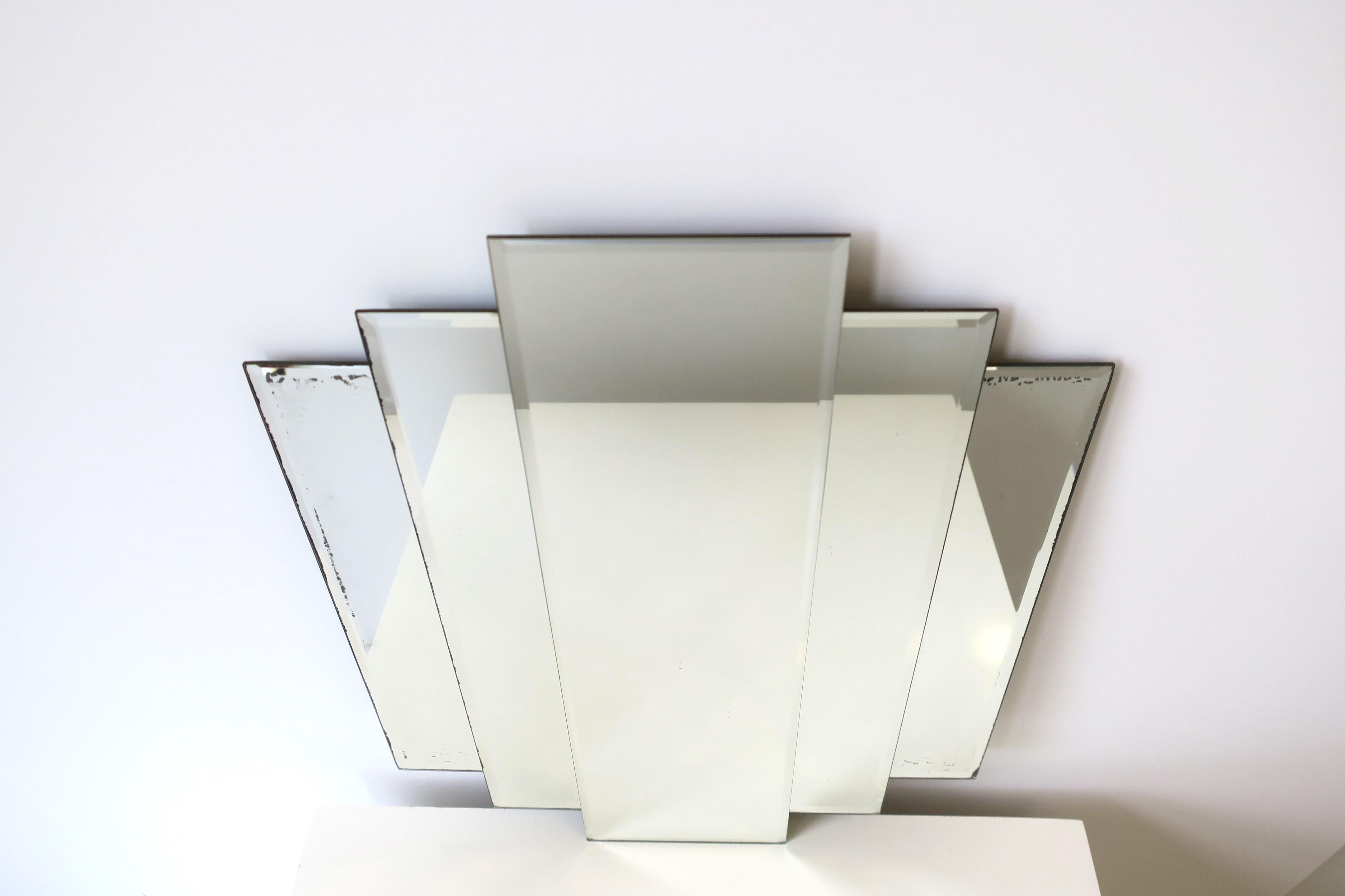 '70 Modern Deco Wall or Vanity Mirror For Sale 1