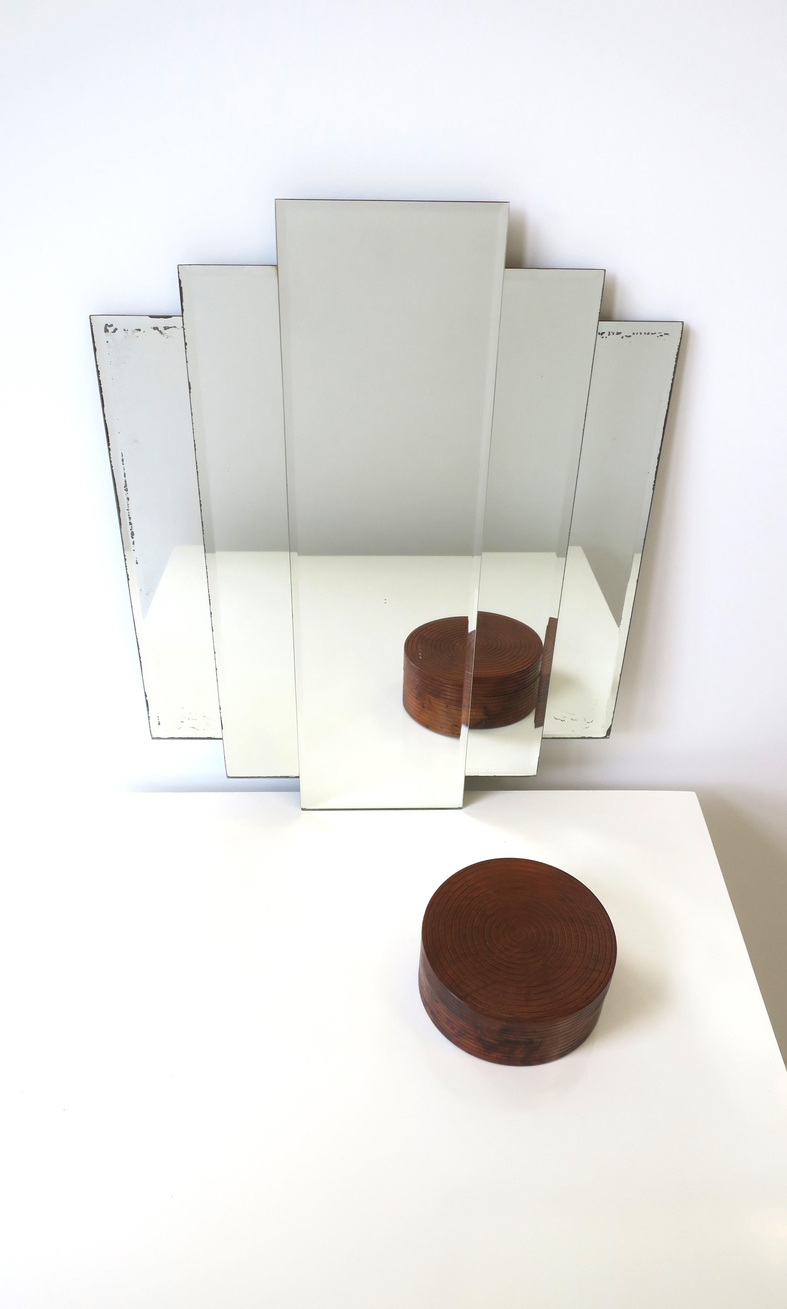 '70 Modern Deco Wall or Vanity Mirror For Sale 2