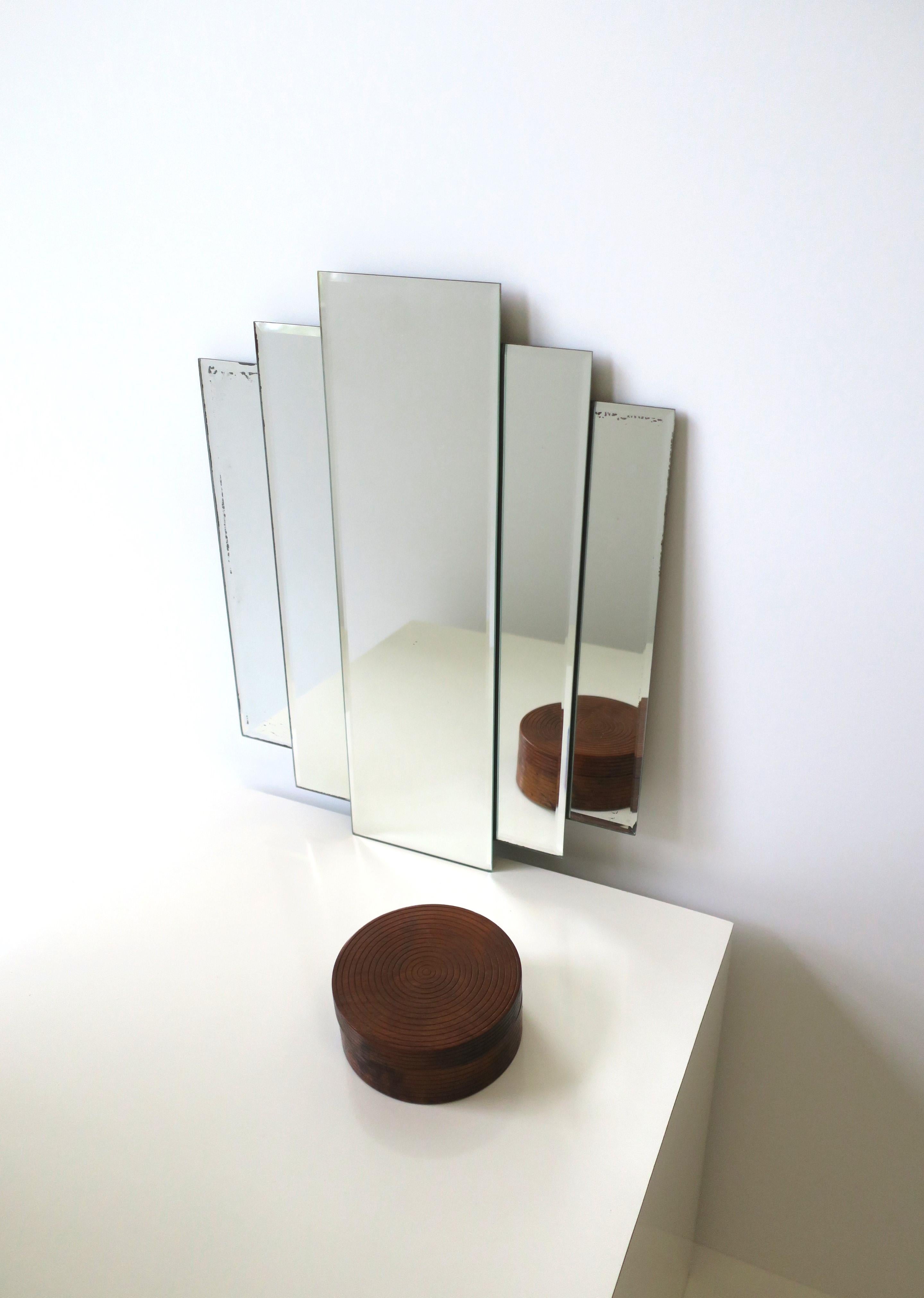 '70 Modern Deco Wall or Vanity Mirror For Sale 3