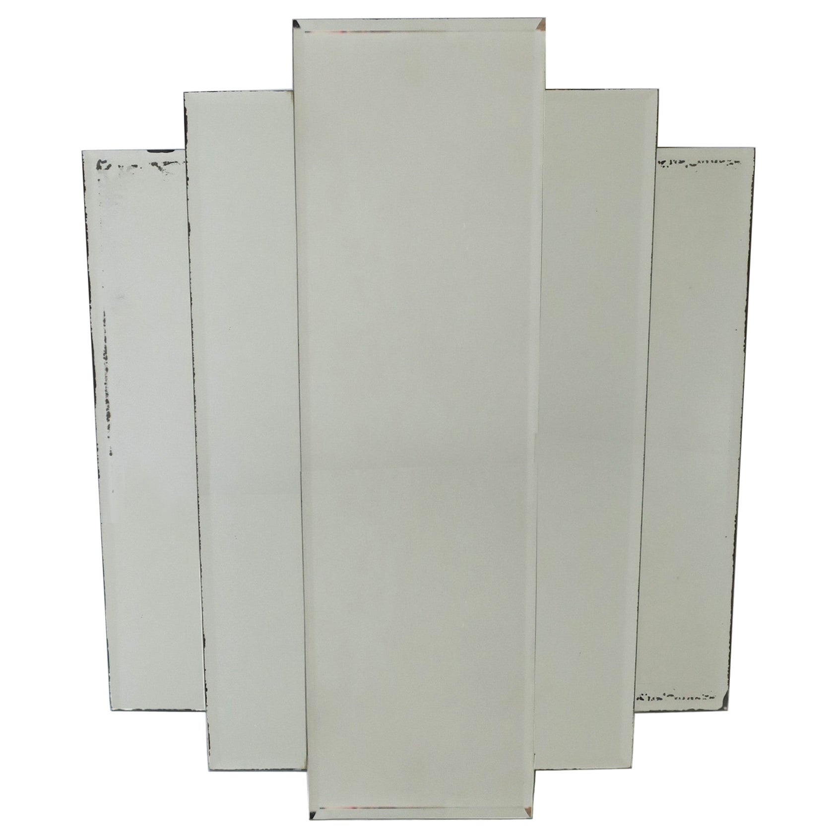 Espejo de pared o tocador Deco moderno de los años 70