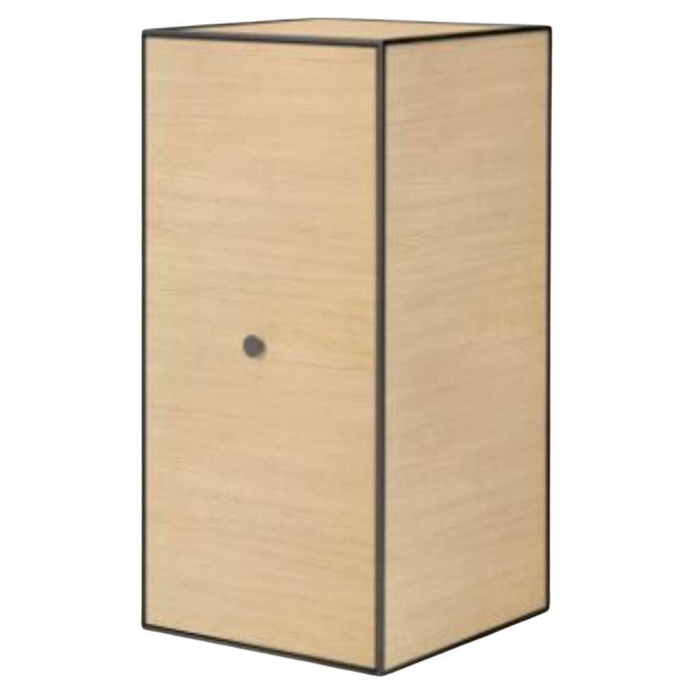 70 Oak Frame Box with 2 Shelves / Door by Lassen For Sale