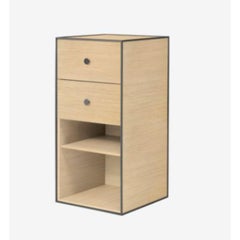 70 Oak Frame Box with Shelf / 2 Drawers by Lassen