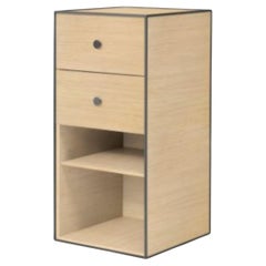 70 Oak Frame Box with Shelf / 2 Drawers by Lassen